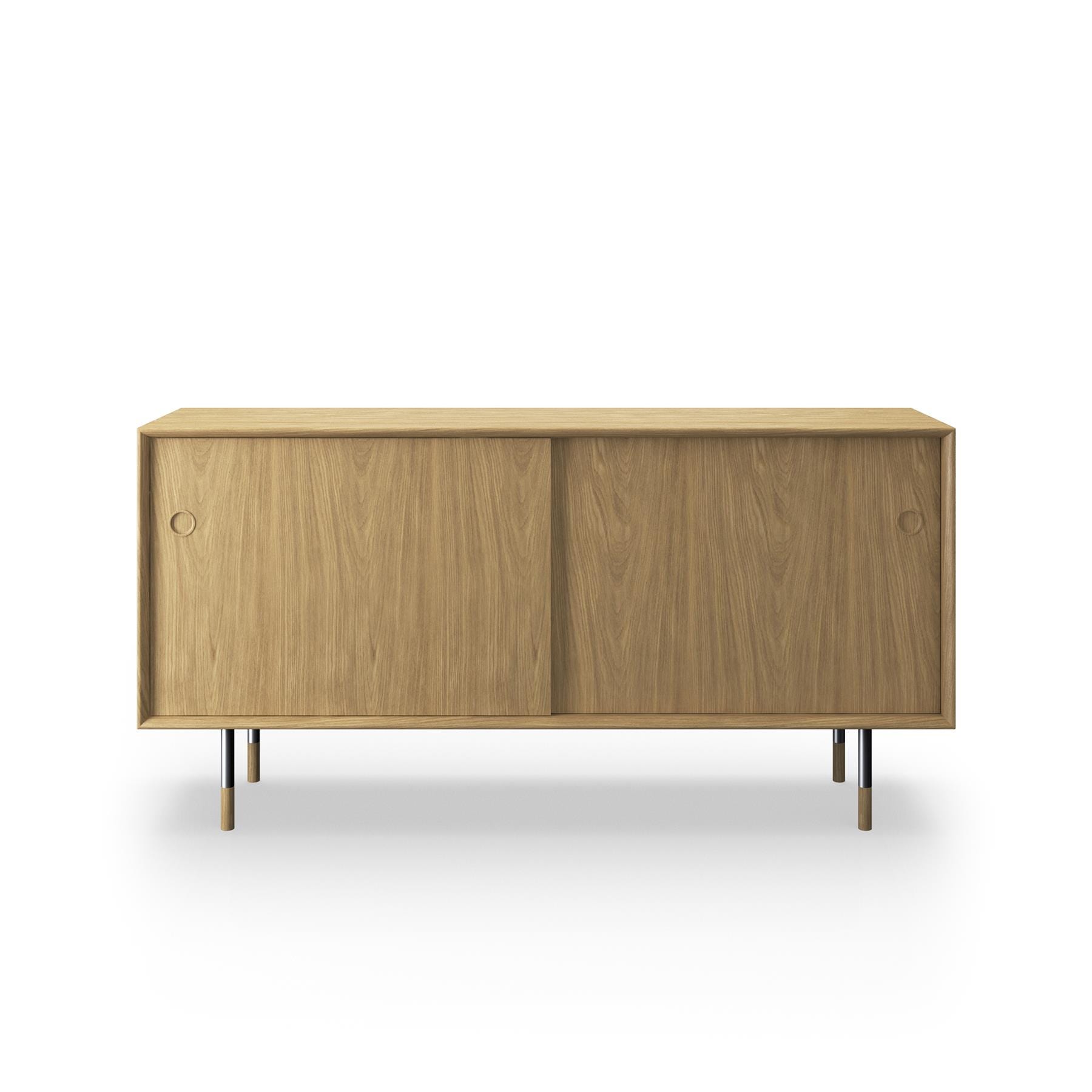 Sibast No 11 Sideboard White Oiled Oak Natural Front Metal Legs Light Wood Designer Furniture From Holloways Of Ludlow