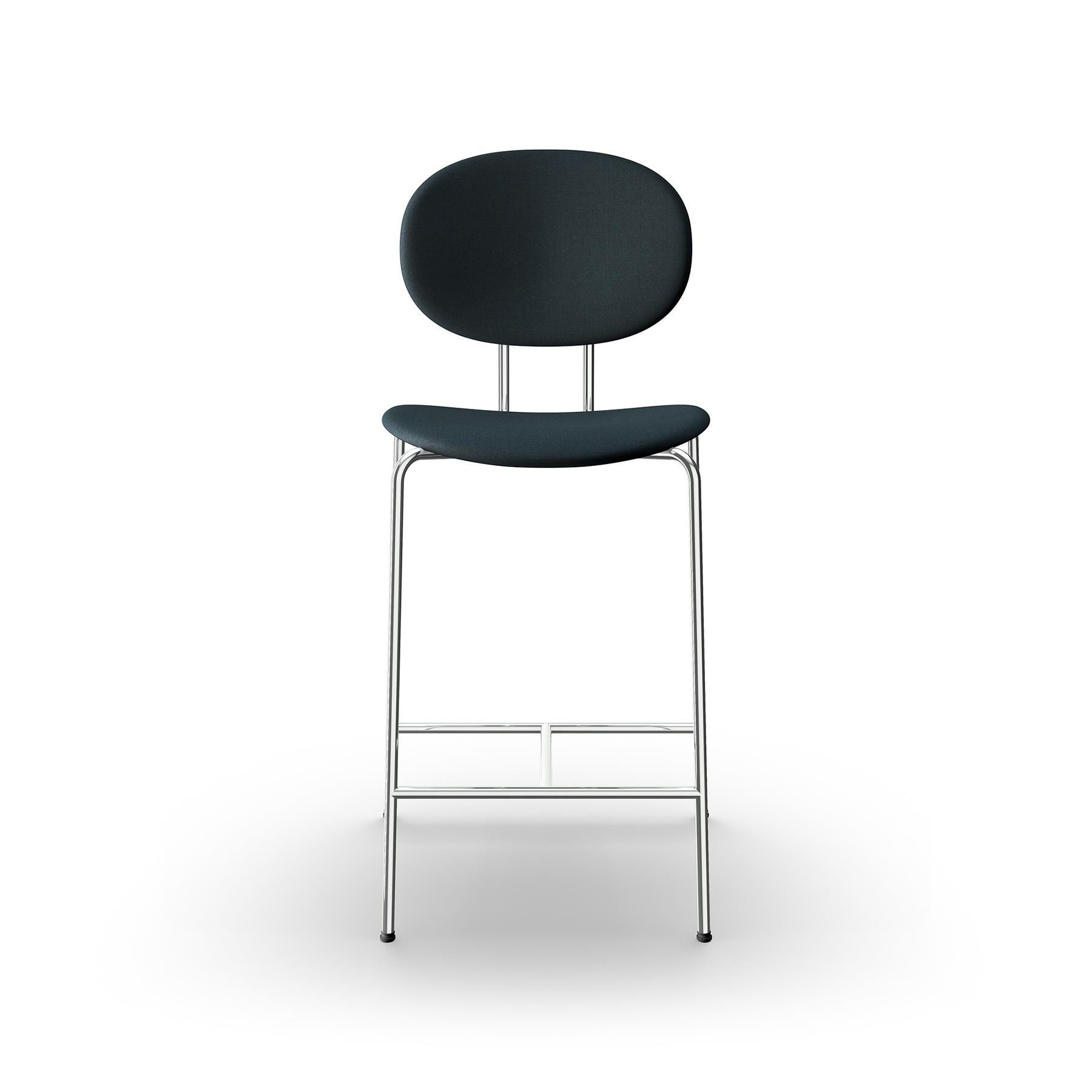 Sibast Piet Hein Bar Chair Upholstered Chrome Remix 873 Kitchen Counter Stool Black Designer Furniture From Holloways Of Ludlow