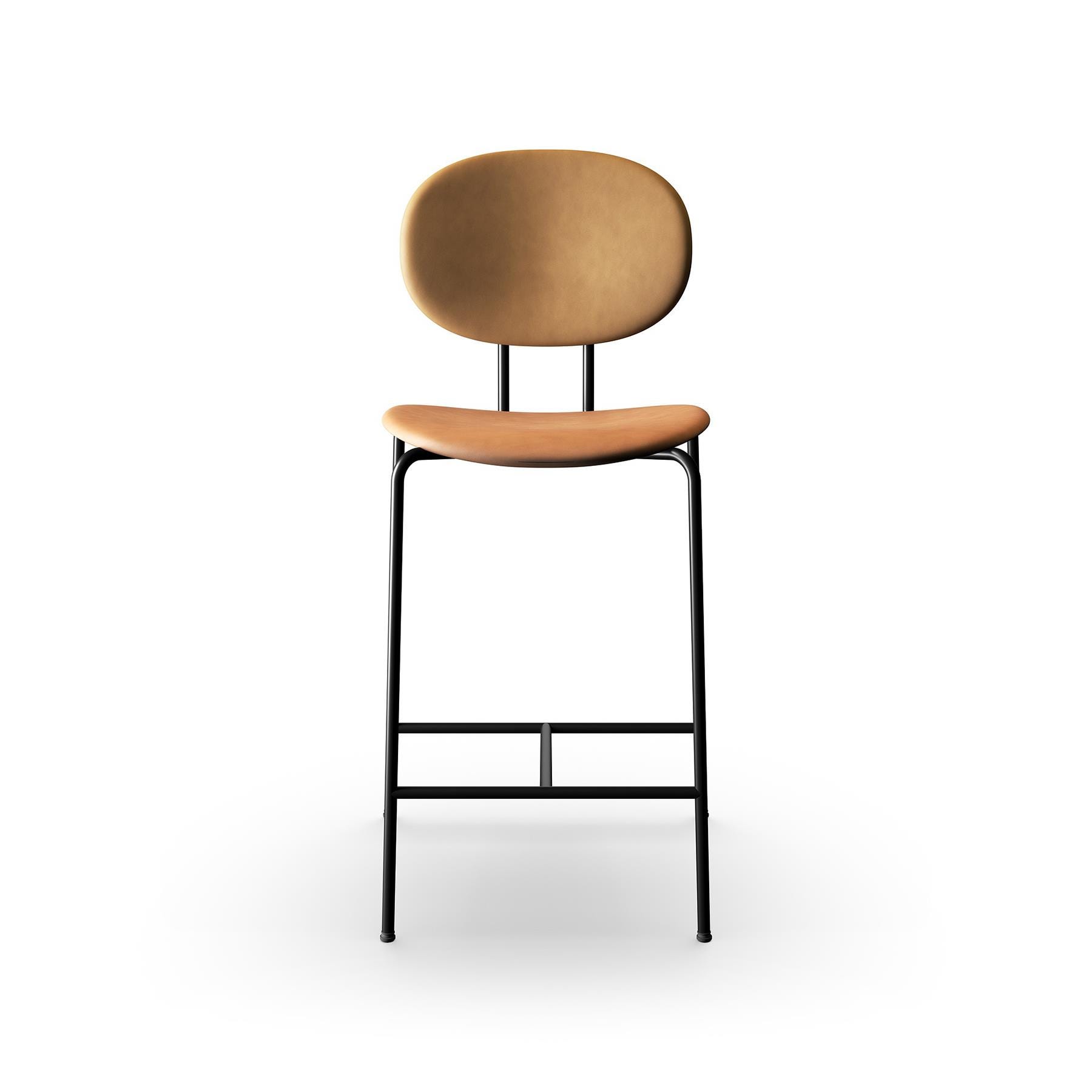 Sibast Piet Hein Bar Chair Upholstered Black Steel Ultra Brandy High Bar Stool Brown Designer Furniture From Holloways Of Ludlow