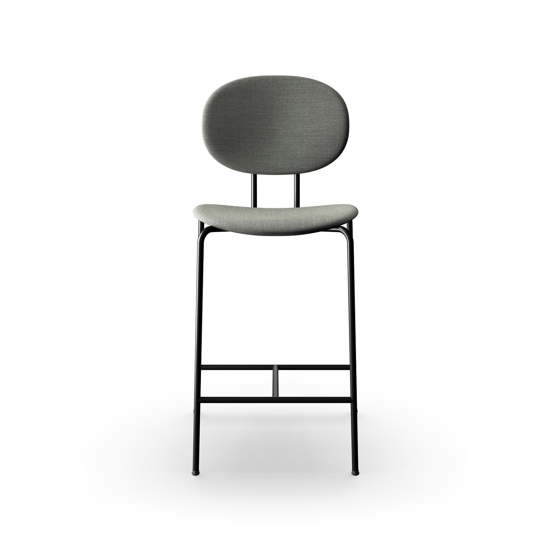 Sibast Piet Hein Bar Chair Upholstered Black Steel Remix 133 High Bar Stool Grey Designer Furniture From Holloways Of Ludlow