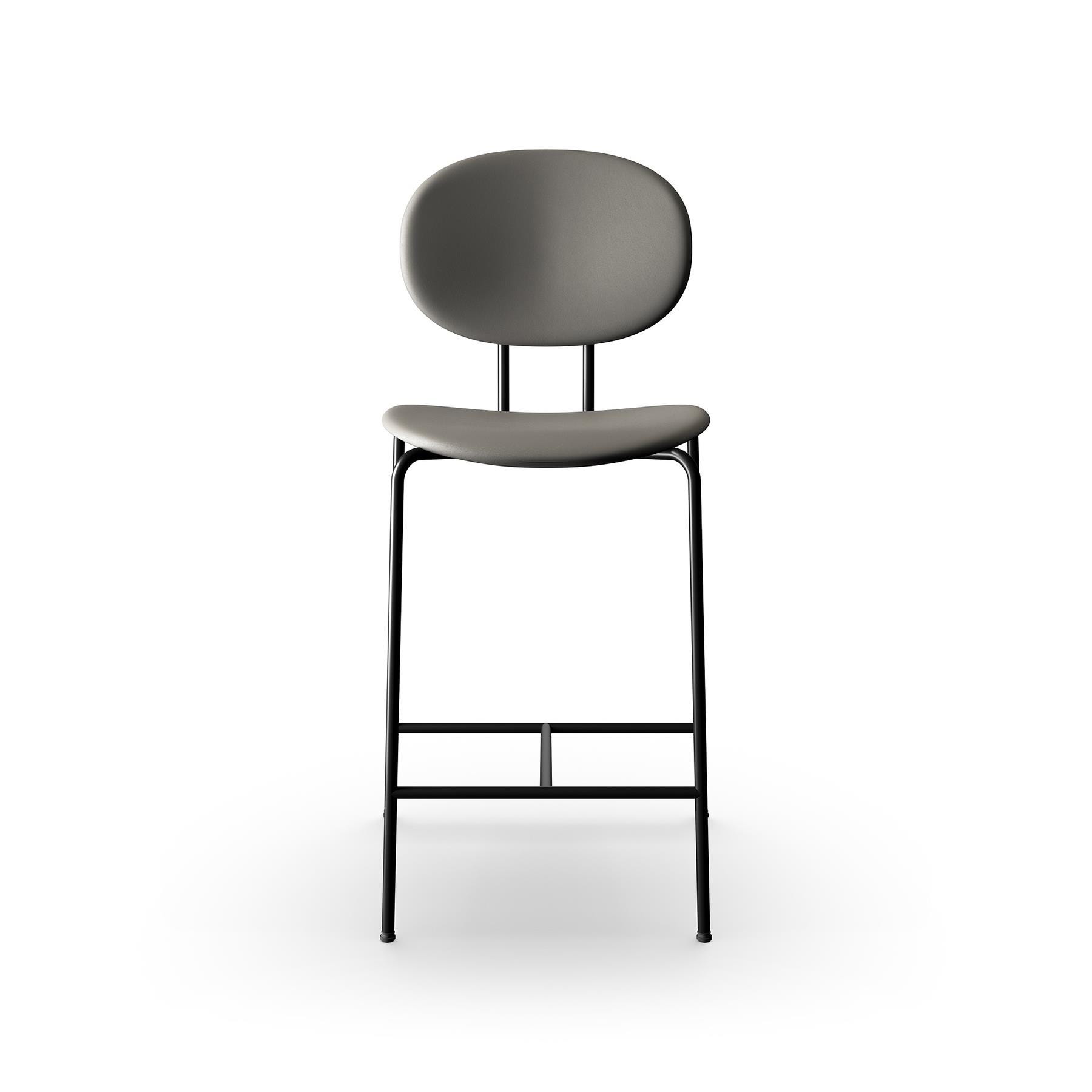 Sibast Piet Hein Bar Chair Upholstered Black Steel Silk Grey Kitchen Counter Stool Grey Designer Furniture From Holloways Of Ludlow
