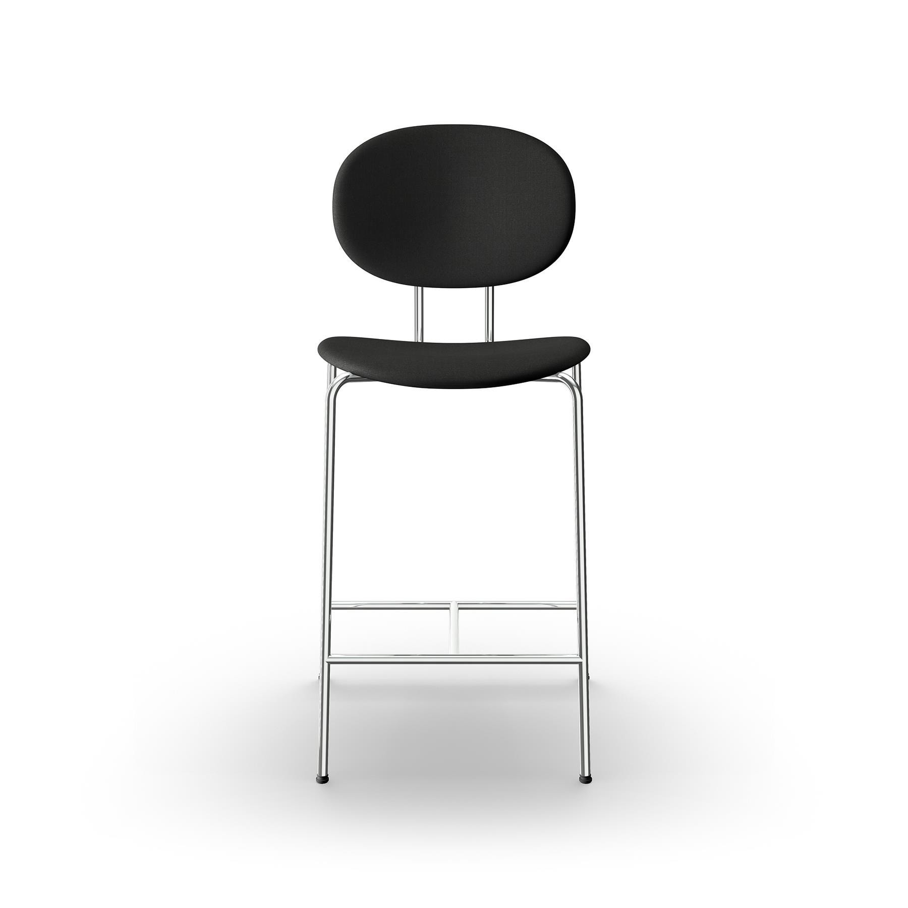 Sibast Piet Hein Bar Chair Upholstered Chrome Remix 383 Kitchen Counter Stool Black Designer Furniture From Holloways Of Ludlow