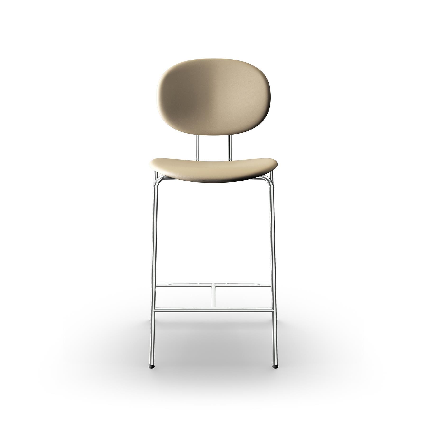Sibast Piet Hein Bar Chair Upholstered Chrome Silk Stone High Bar Stool Grey Designer Furniture From Holloways Of Ludlow