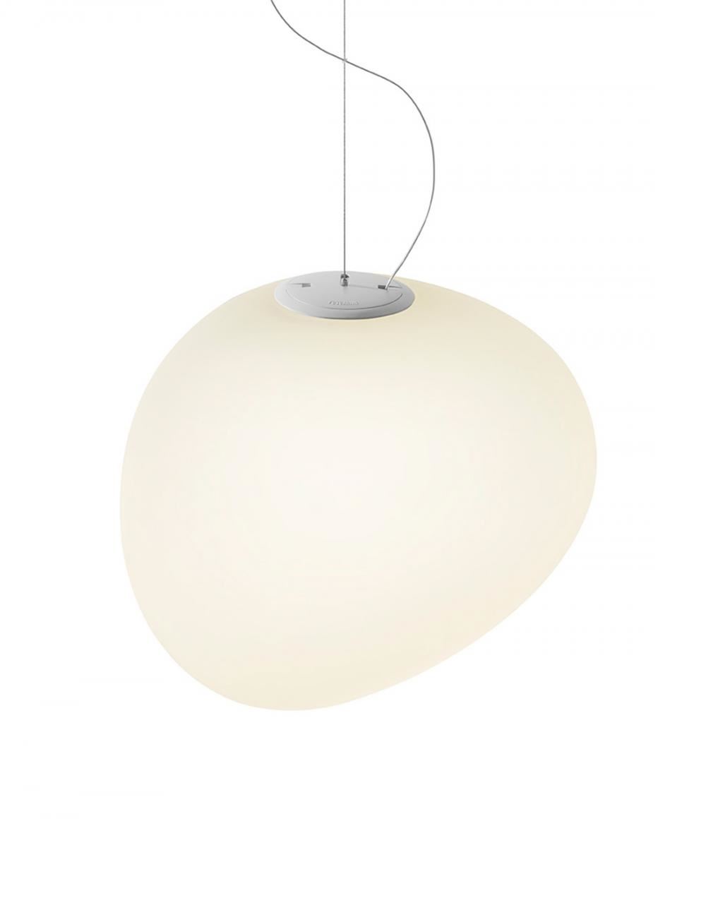 Foscarini Gregg Pendant Medium White Fittings Designer Pendant Lighting