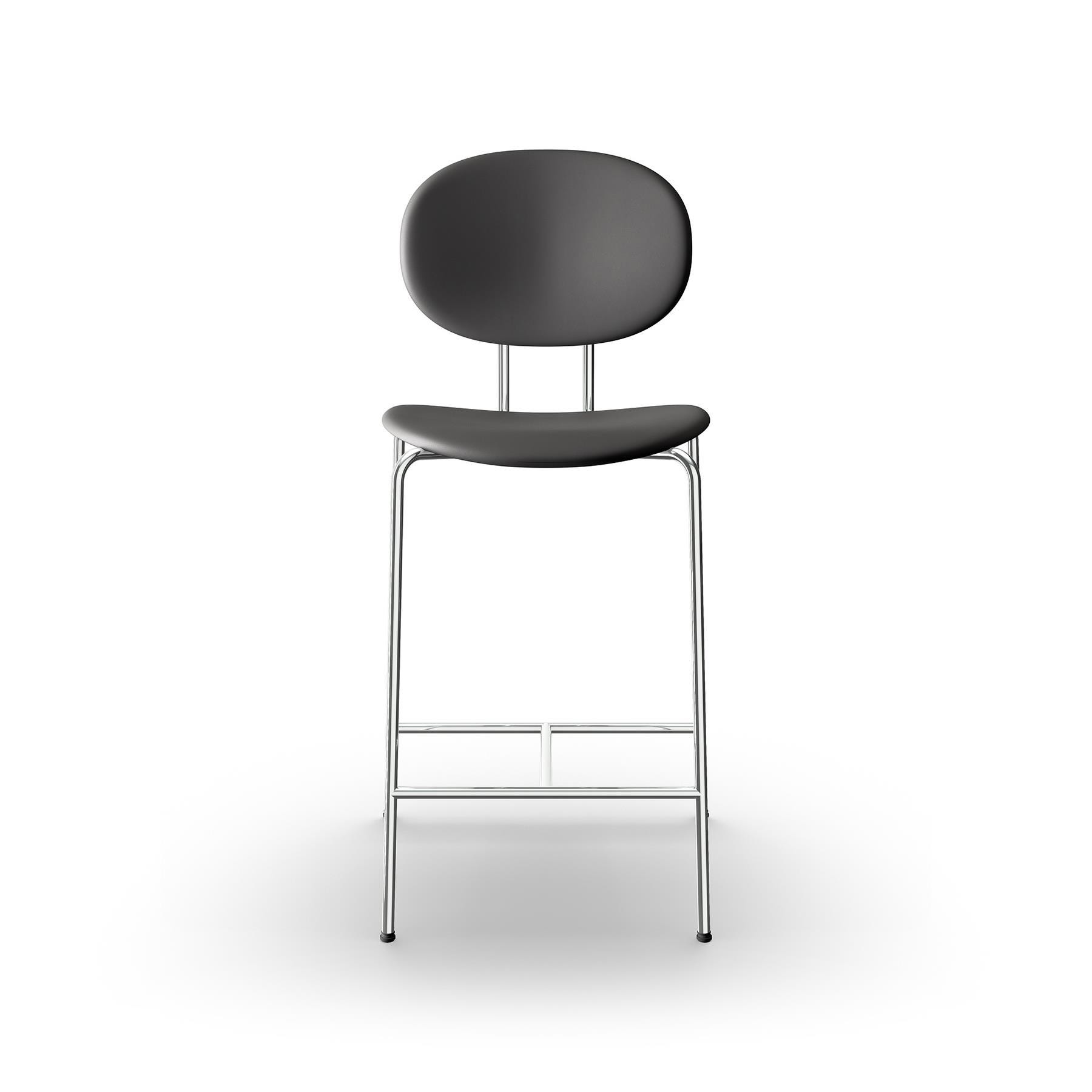 Sibast Piet Hein Bar Chair Upholstered Chrome Ultra Anthrazite High Bar Stool Black Designer Furniture From Holloways Of Ludlow