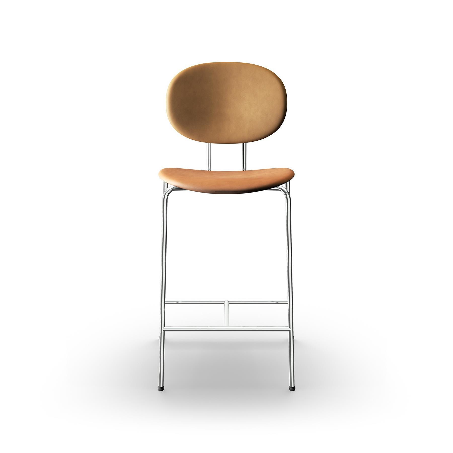 Sibast Piet Hein Bar Chair Upholstered Chrome Ultra Brandy Kitchen Counter Stool Brown Designer Furniture From Holloways Of Ludlow