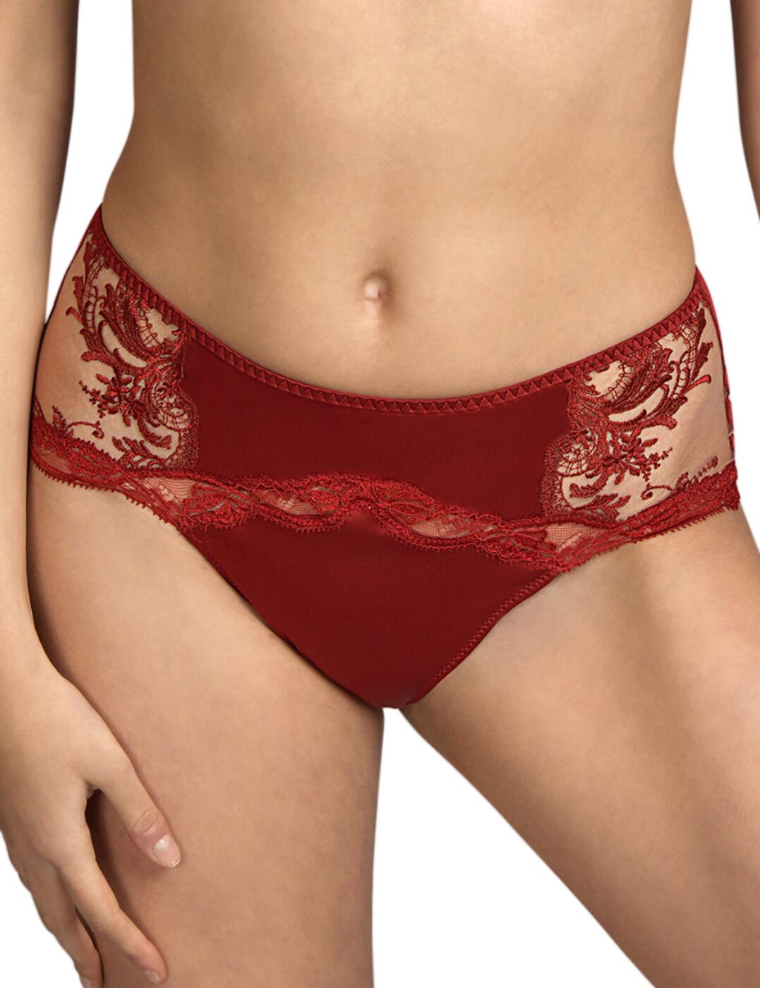 Add this new Cooper range by Andres Sarda to your lingerie collection to add a touch of luxury and an eye-catching design. This rio brief features the Cooper cashmere embroidered lace at the sides on a sheer material with a centre silk section and a lace panel across the front whilst the rear is covered in sheer tulle with a lace outline for a flirty look. The brief has a mid-rise waist and provides medium rear coverage as well as elastic at the leg openings for an unmissable comfortable fit.  Rio brief Eye-catching design with cashmere embroidered lace Silk centre section Fully sheer tulle rear with lace outline Mid-rise waist and medium rear coverage Elastic at leg opening for a comfortable fit Country of origin: Tunisia Composition: 40% Polyamide &pipe; 24% Cotton &pipe; 21% Silk &pipe; 8% Polyester &pipe; 7% Elastane  Listed in UK sizes  55659-99139-1285007 3311450  Rio Brief