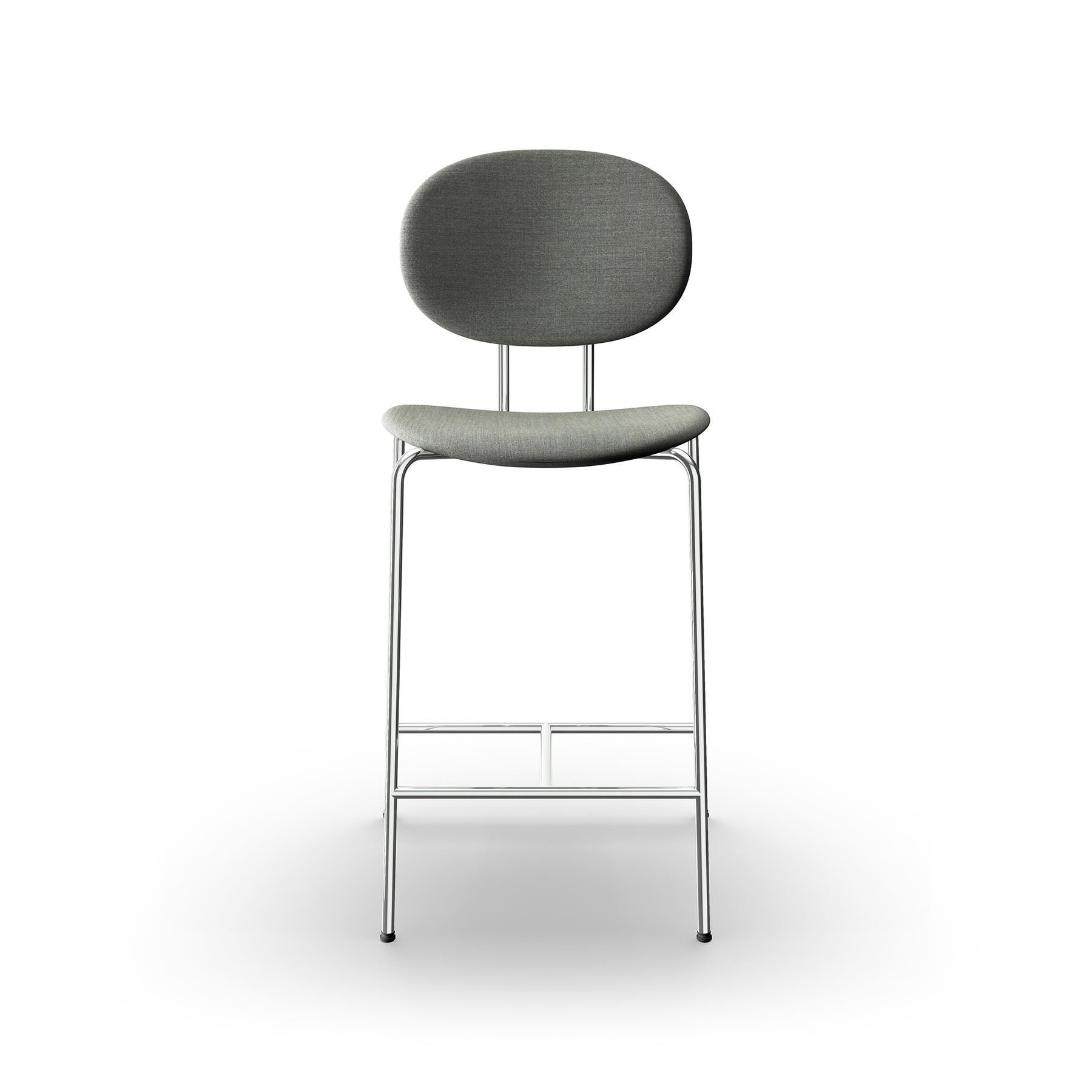 Sibast Piet Hein Bar Chair Upholstered Chrome Remix 133 Kitchen Counter Stool Grey Designer Furniture From Holloways Of Ludlow