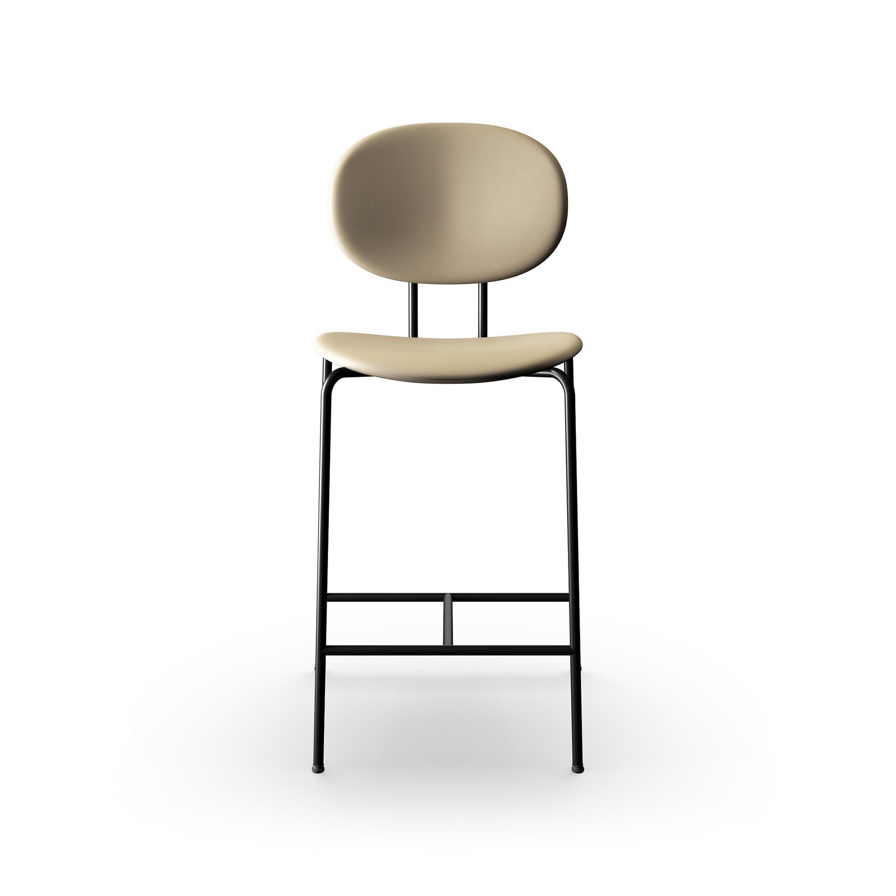 Sibast Piet Hein Bar Chair Upholstered Black Steel Silk Stone High Bar Stool Grey Designer Furniture From Holloways Of Ludlow