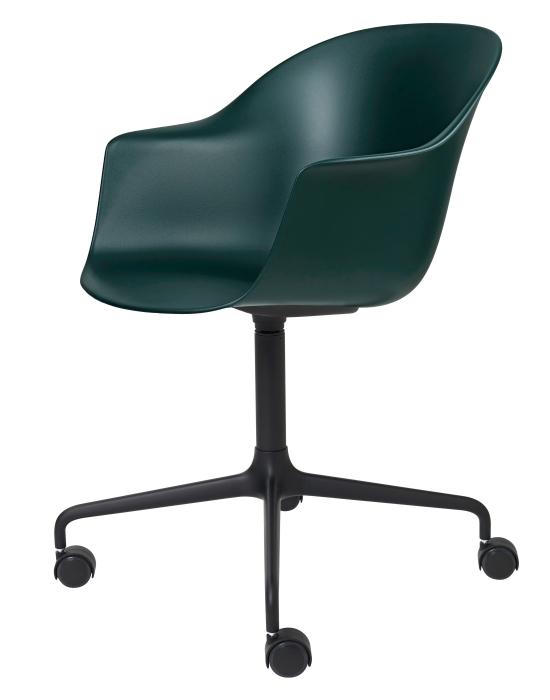 Bat Meeting Chair 4 Star Swivel Base With Castors Unupholstered