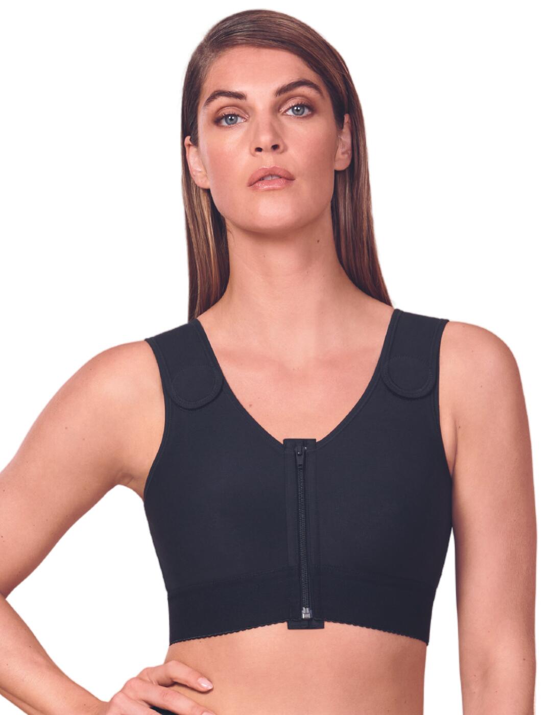 The Valencia collection is designed specially for after segment and quadrantic resection or after plastic breast surgery. This post-surgery bra offers the utmost comfort and encourages the healing process by controlled compression on the scar tissue and relieves the lymph drainage channels. The Velcro-type straps are fully adjustable for the perfect fit. An underlying hook and eye allows easy closing of the front zip. A full-cup coverage design added to the supportive design.  Designed especially for post-surgery Promotes healing process Controlled compression Easy front zip fastening Underlying hook and eye closure Adjustable Velcro straps Full coverage Non-wired Non-padded Country of origin: Thailand Composition: 60% Cotton &pipe; 25% Elastane &pipe; 10% Nylon &pipe; 5% Polyester Listed in UK sizes  52381-94241-1234162 1198 Post-Surgery Bra