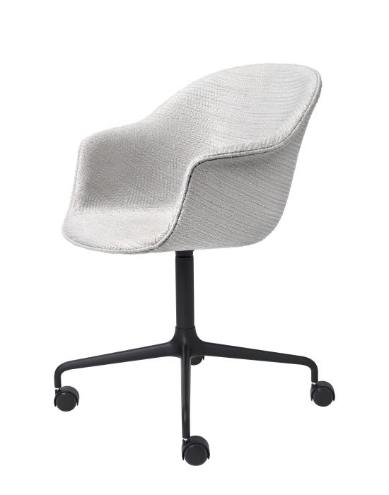 Bat Meeting Chair 4 Star Swivel Base With Castors Front Upholstered