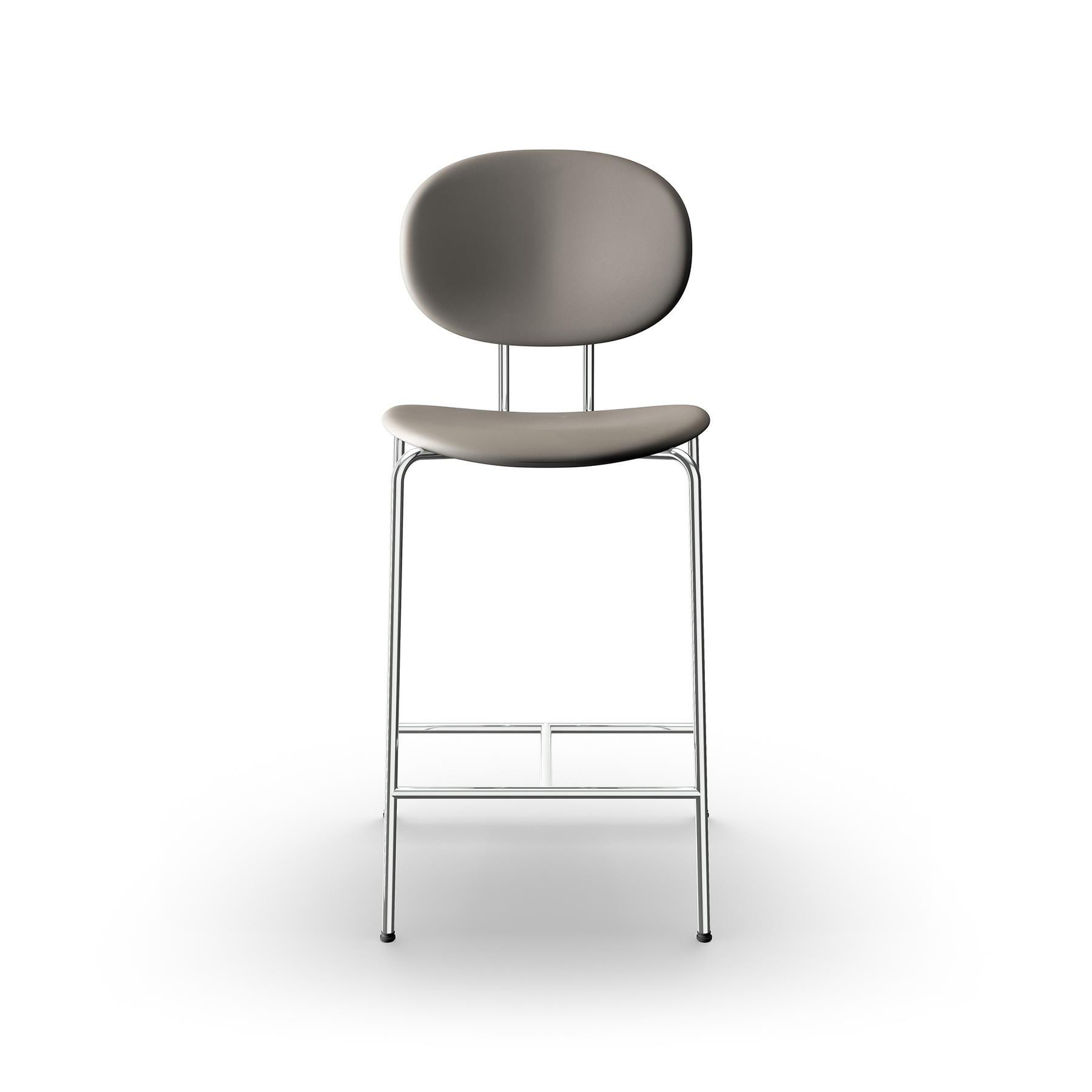 Sibast Piet Hein Bar Chair Upholstered Chrome Ultra Grey High Bar Stool Grey Designer Furniture From Holloways Of Ludlow