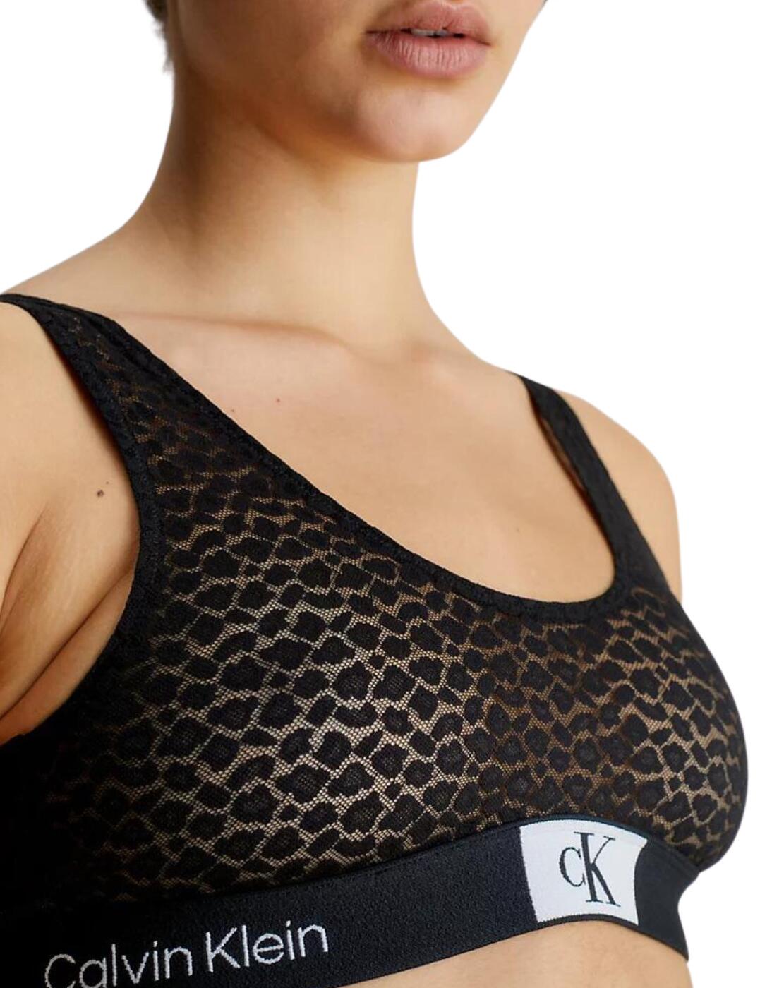 If you're looking for lingerie that offers the perfect balance of style and comfort, Calvin Klein Animal Lace unlined bralette would be the perfect choice for you. This classic design provides support without restricting movement, featuring a wireless fit that allows you to move with ease. The fixed straps offer security, while the pull on design makes it easy to slip in and out of this lingerie. Plus, the semi-sheer animal print adds an extra touch of style without sacrificing comfort. Opt for something more comfortable with this classic Calvin Klein bralette and finish this look with the matching lingerie available from this collection.