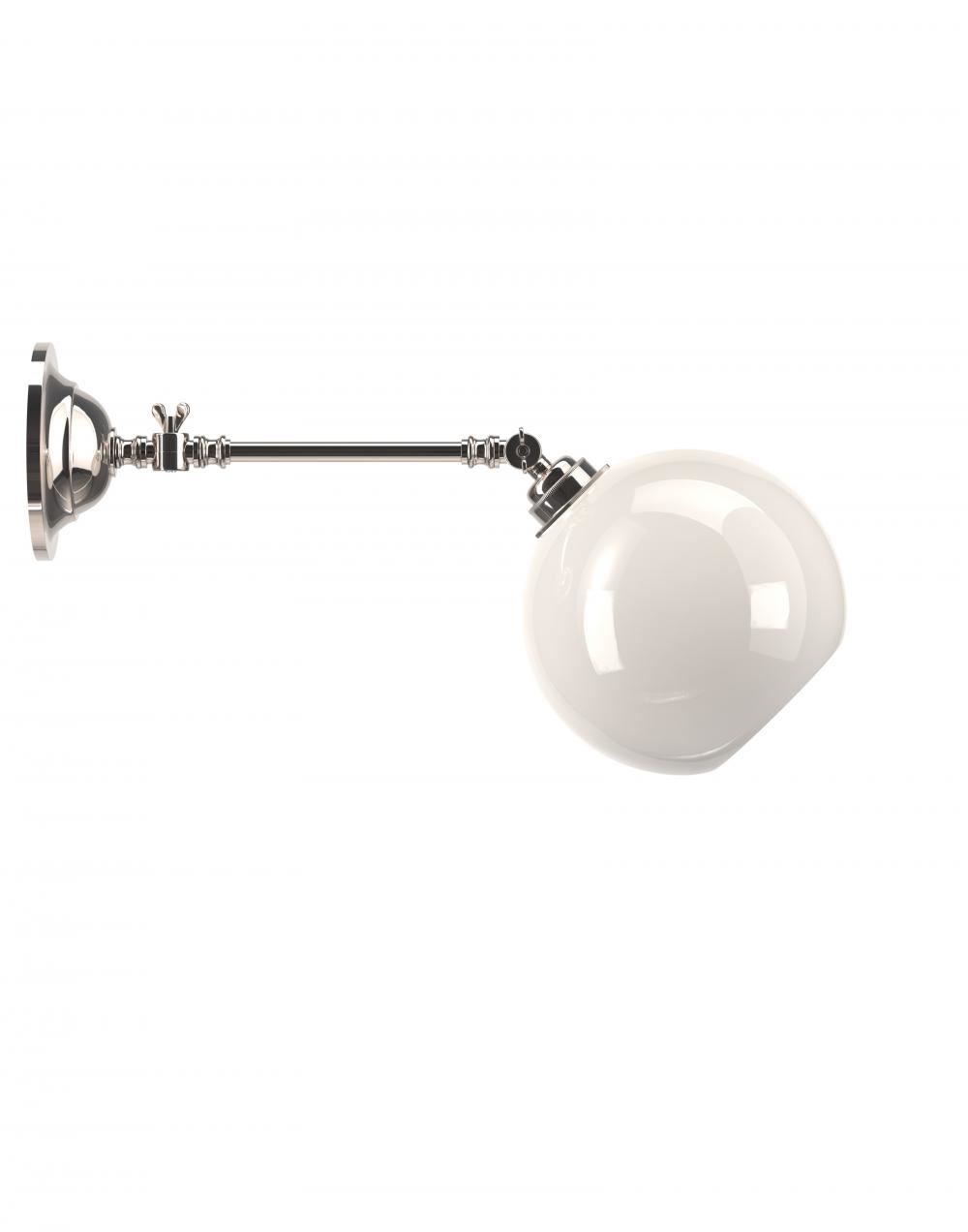 Fritz Fryer Hereford Adjustable Reading Light Medium White Nickel Wall Lighting White