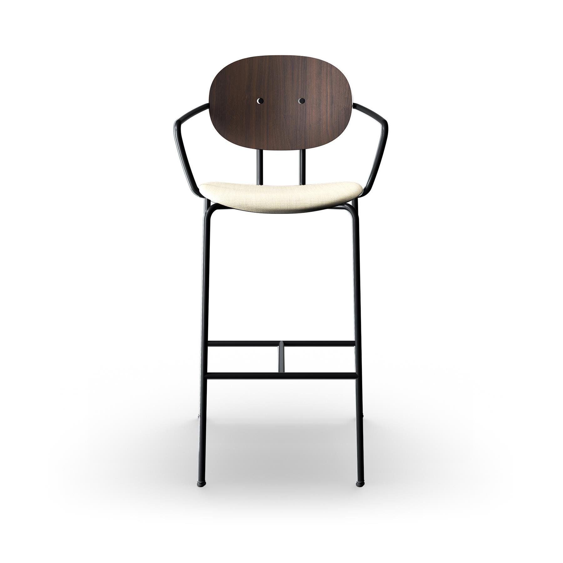Sibast Piet Hein Bar Chair With Arms Black Steel Walnut Remix 223 Kitchen Counter Stool Cream Designer Furniture From Holloways Of Ludlow