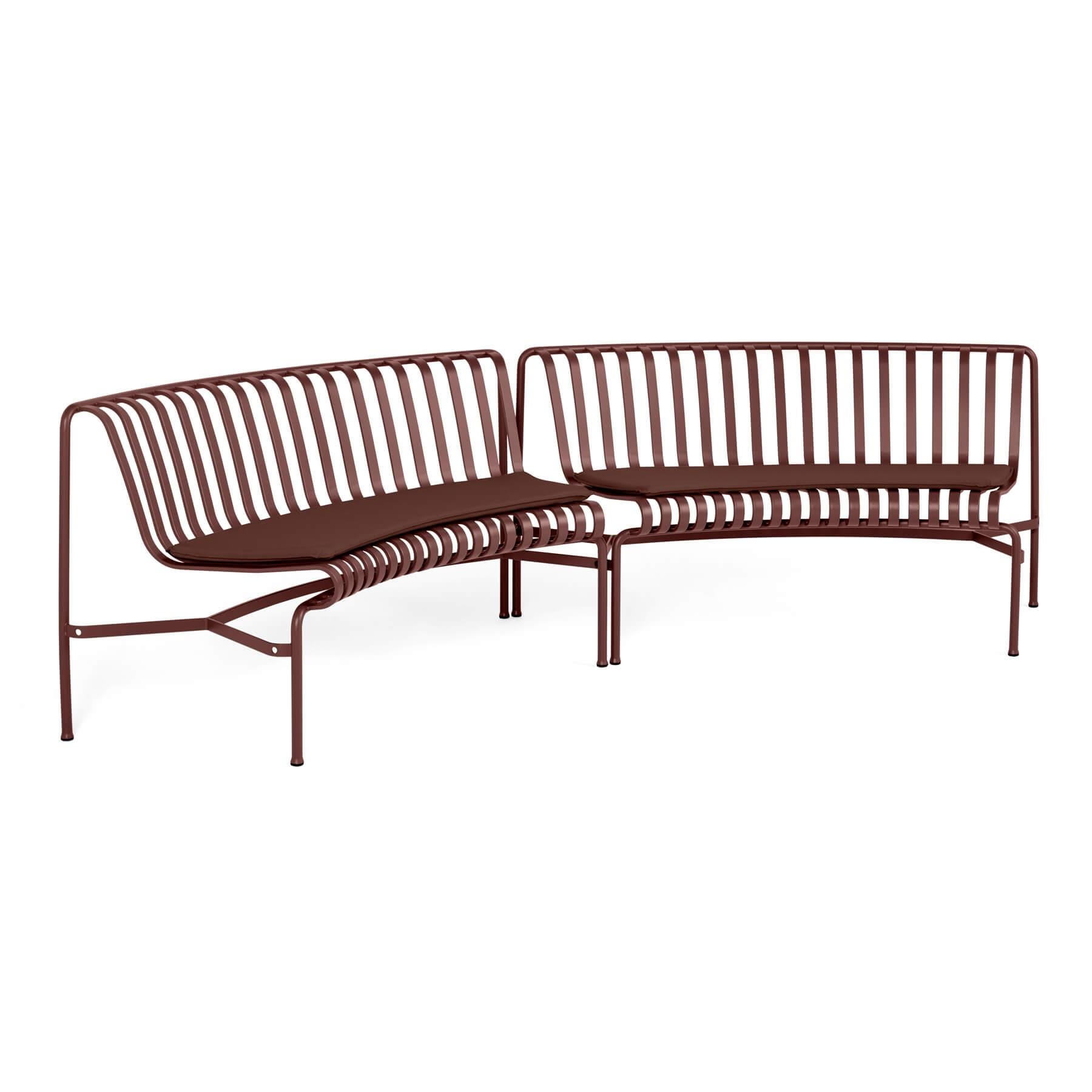 Hay Palissade Park Dining Bench In In Cushion Iron Red Designer Furniture From Holloways Of Ludlow