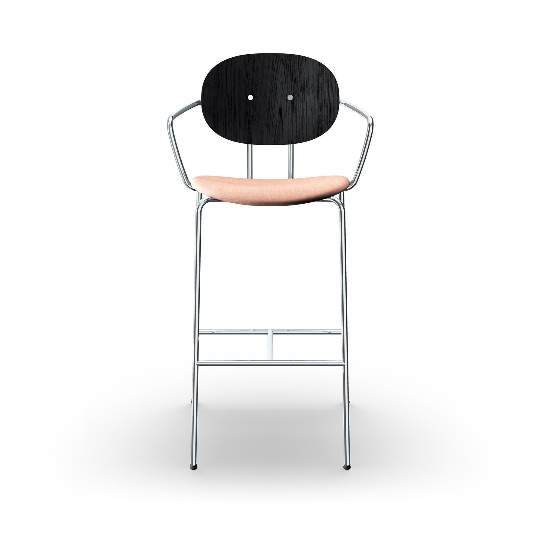 Sibast Piet Hein Bar Chair With Arms Chrome Black Oak Remix 612 High Bar Stool Pink Designer Furniture From Holloways Of Ludlow
