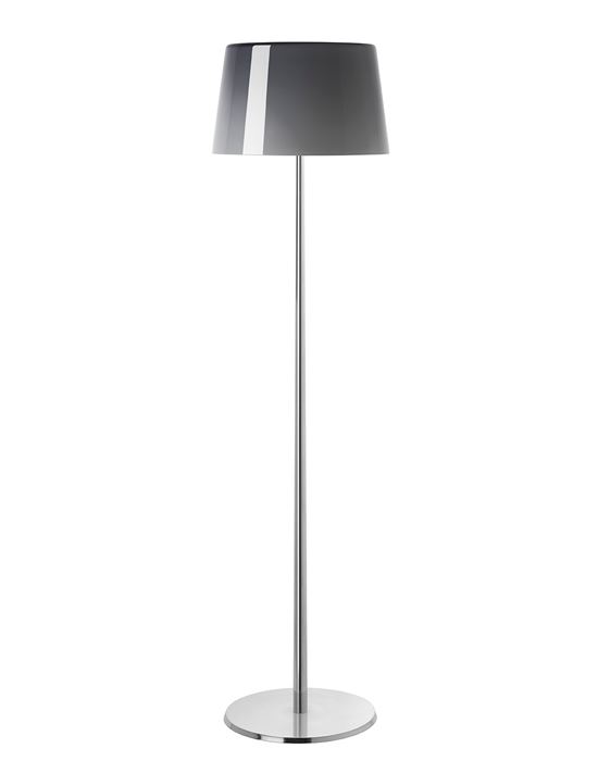 Lumiere Xxl Floor Light Polished Aluminium Metalwork Grey Glass