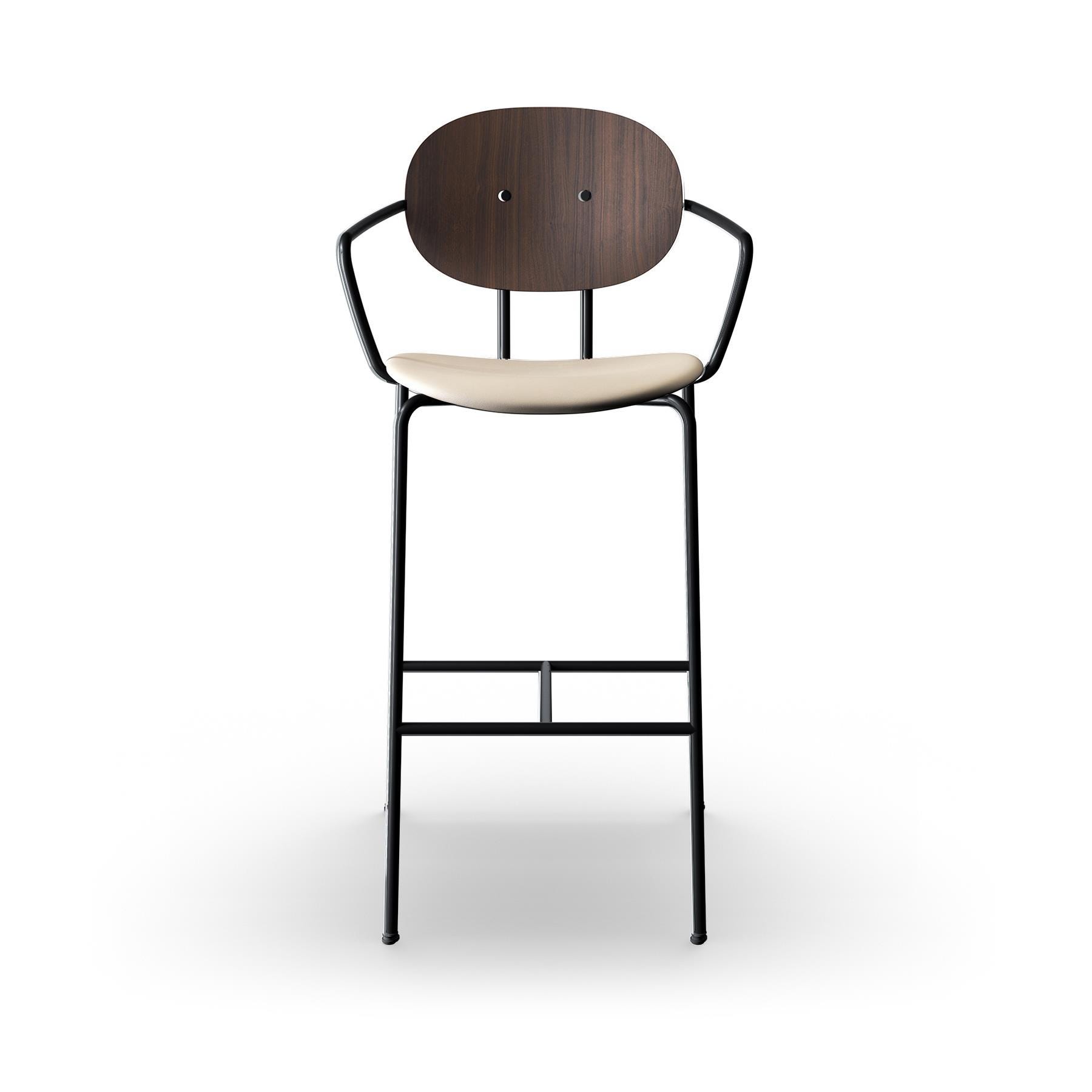 Sibast Piet Hein Bar Chair With Arms Black Steel Walnut Ultra Earth Kitchen Counter Stool Cream Designer Furniture From Holloways Of Ludlow