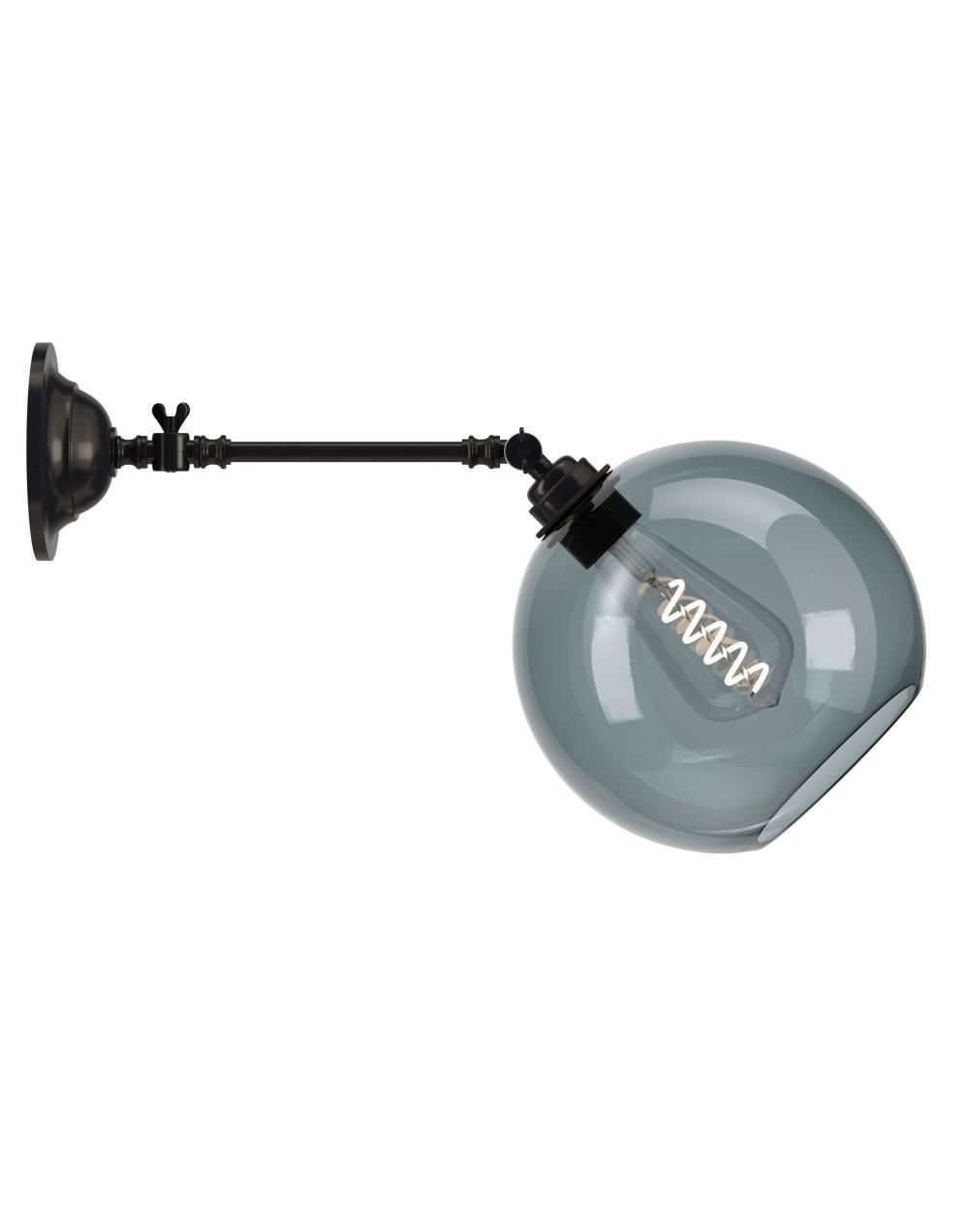 Fritz Fryer Hereford Adjustable Reading Light Large Smoked Bronze Wall Lighting Grey