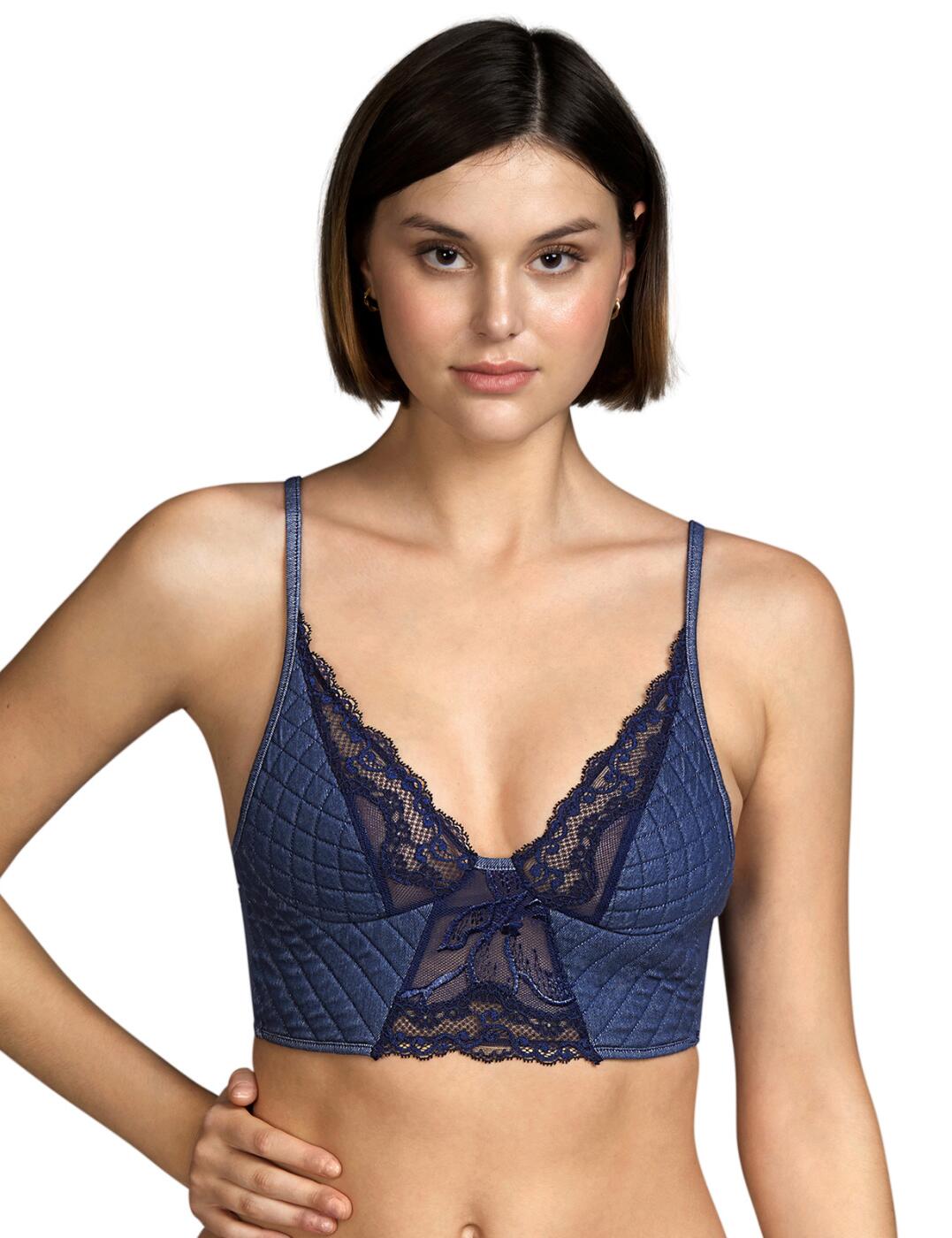 This gorgeous bra from the Edurne collection by Andres Sarda is incredibly versatile. You can wear it as an interesting option for your everyday lingerie or you can treat this piece as a seductive, luxurious spin on a club outwear - in both scenarios you are sure to look gorgeous and feel amazing. The longline design offsets the deep plunging neckline, giving you a comfortable but sensual look. The decolletage and front centre panel are decorated with feminine floral lace, while the rest of the front features ribbed detailing, giving this bra definition. An inside underwire provides support, while the non-padded cups preserve your natural shape.  Deep plunging neckline Longline design Lace panels on the centre front Adjustable shoulder straps Hook and eye back closure Underwired Non-padded Matching coordinates available Country of origin: Tunisia Composition: 40% Polyamide &pipe; 28% Cotton &pipe; 25% Polyester &pipe; 7% Elastane  Listed in UK sizes  55734-99221-1285730 3311219 Longline Bra