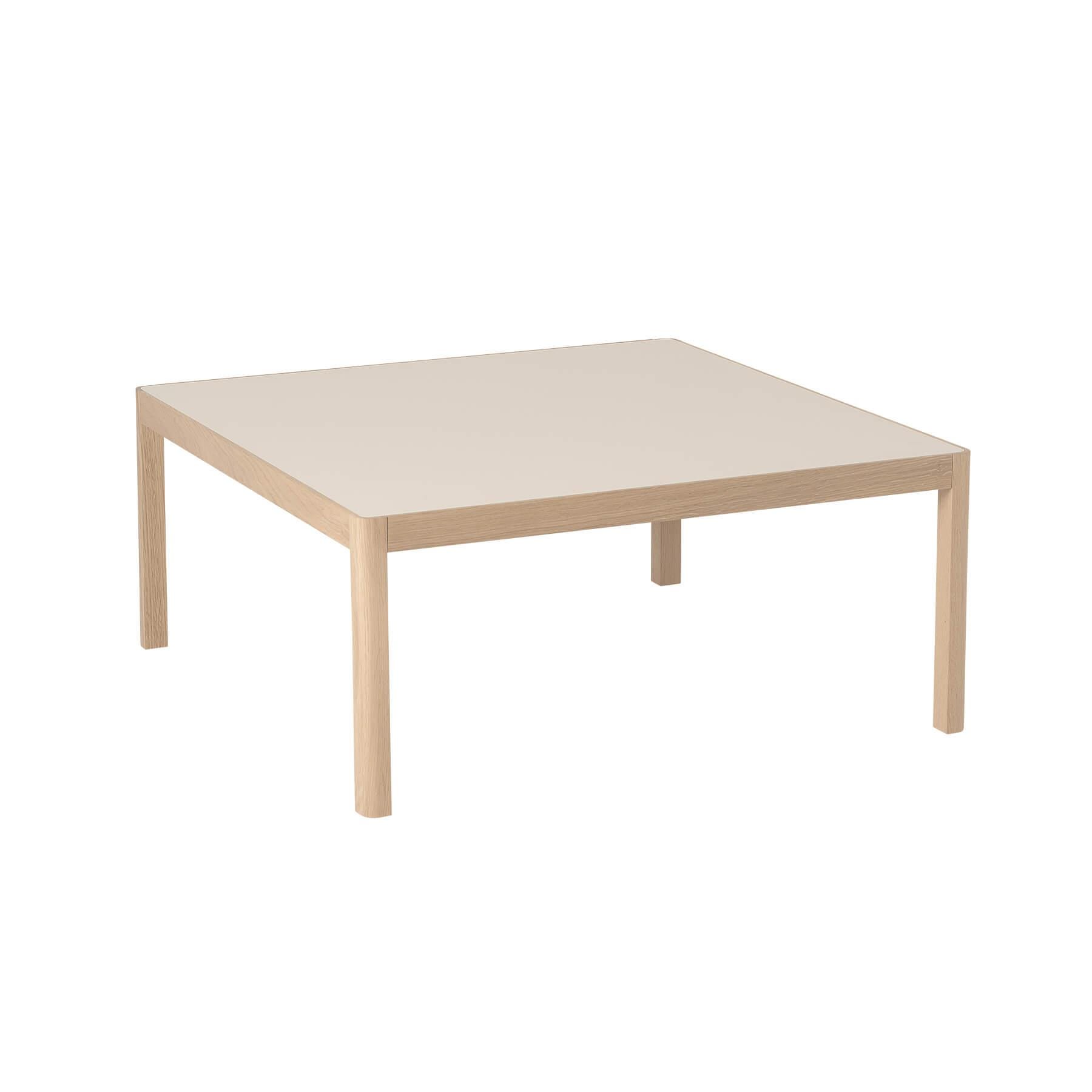 Muuto Workshop Coffee Table 86x86cm Oak Legsgrey Top Cream Designer Furniture From Holloways Of Ludlow