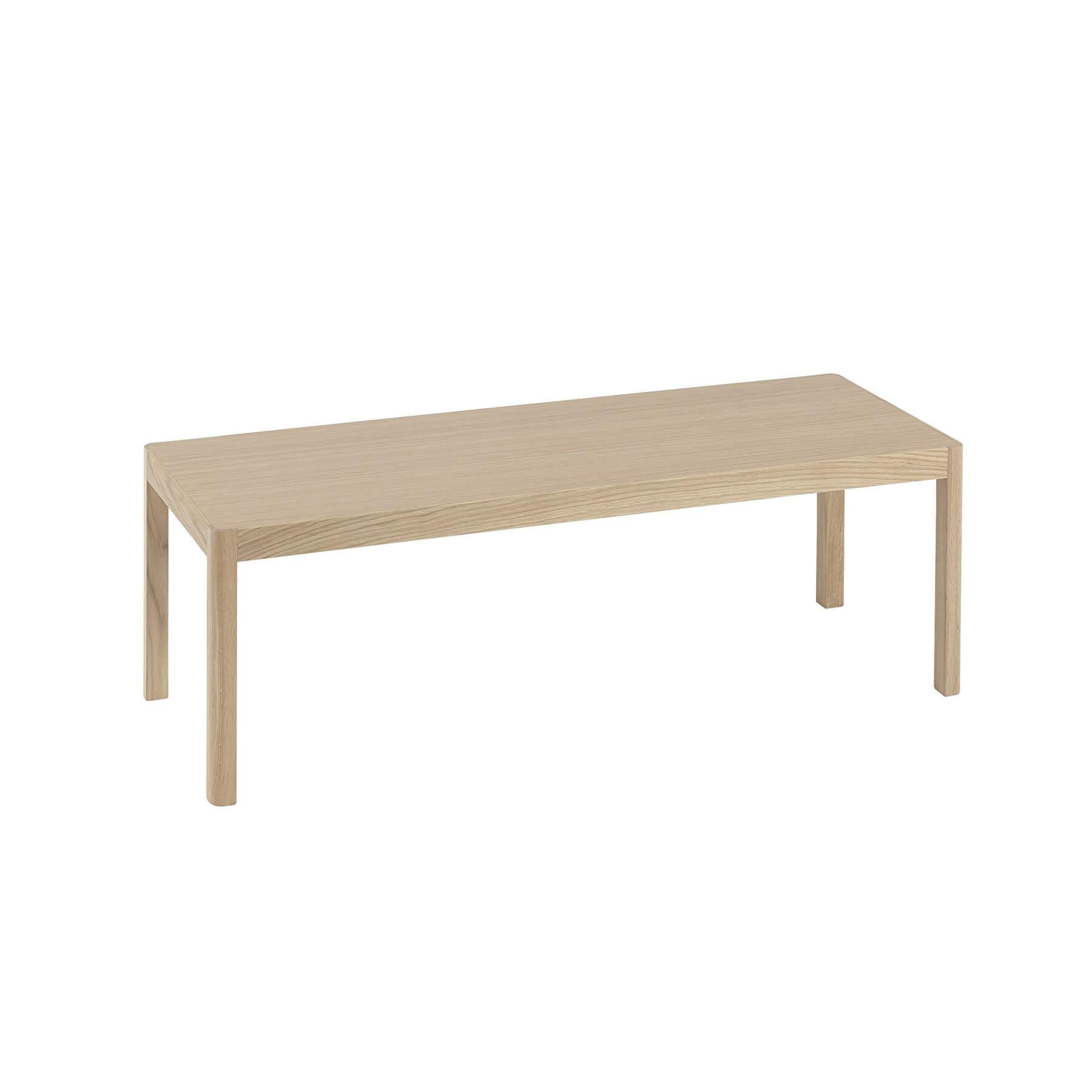 Muuto Workshop Coffee Table 120x43cm Oak Legs And Top Brown Designer Furniture From Holloways Of Ludlow