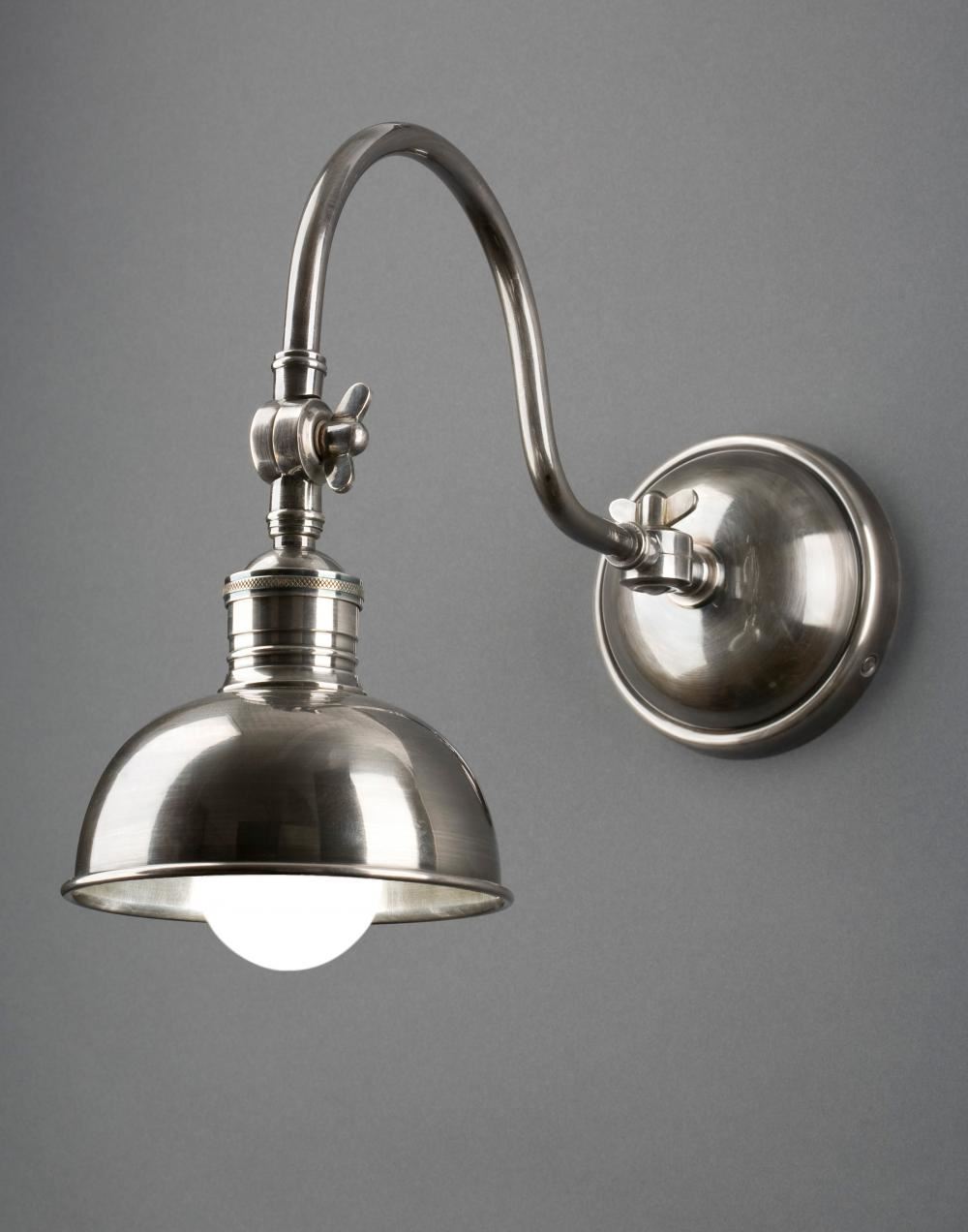 Dome Pewter Wall Light