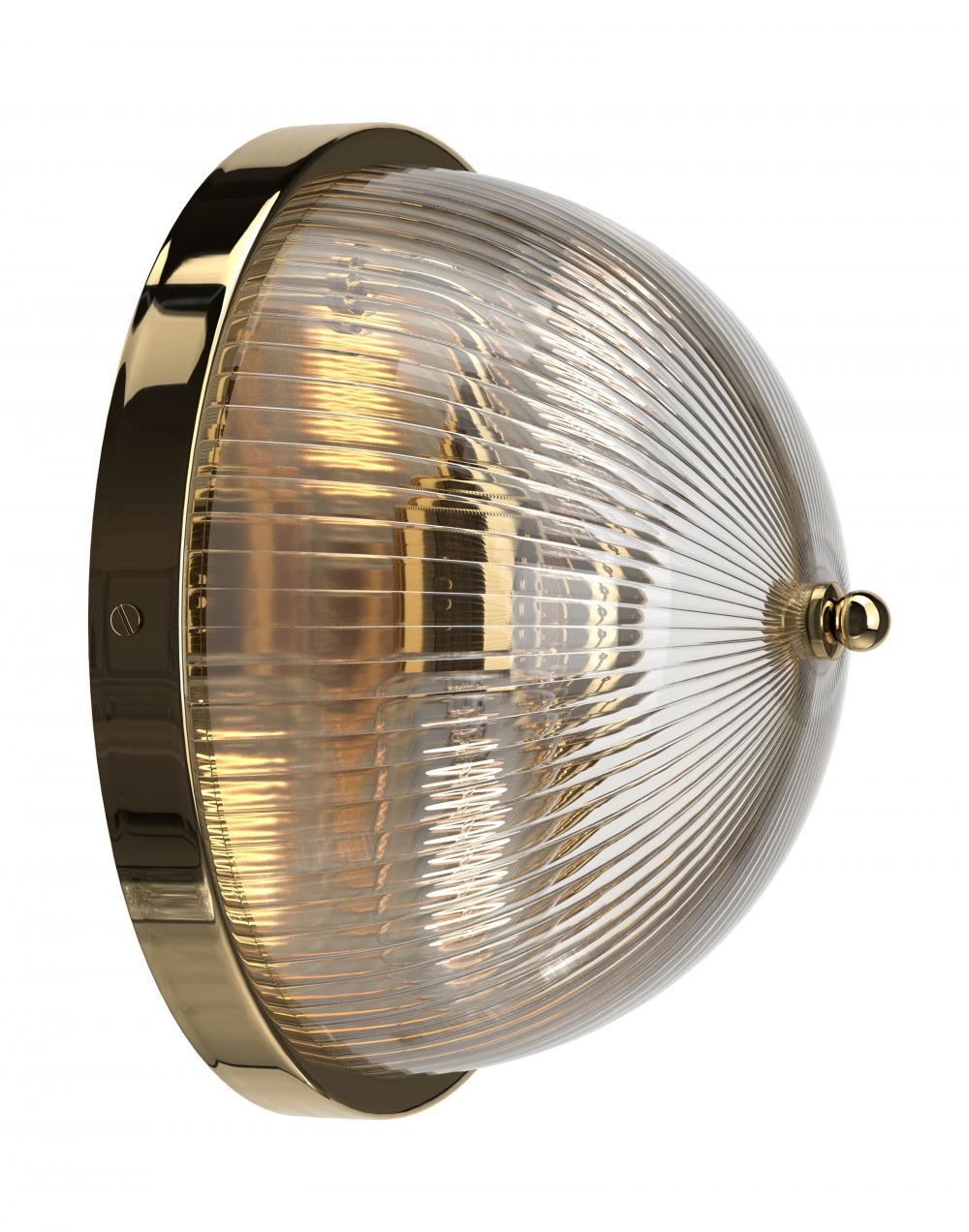 Grafton Globe Wall Light Polished Brass Skinny None