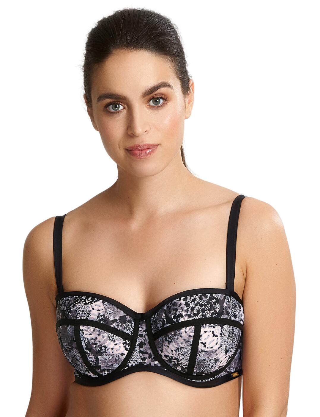 Look fabulous in the new Jolee bandeau bikini top by Panache! This bikini top is underwired to provide support and make you feel comfortable and confident. The bandeau is designed with foam lined cups to create a fabulous shape and to provide maximum support even without the straps. This bikini top comes in a beautiful multi floral print that offers a contemporary and feminine look. It fastens at the back with a clip.  Feminine and exclusive floral print Strapless style Underwired cups Foam lined Fastens with a clip Composition: 87% Polyamide, 13% Elastane Listed in UK sizes   35432-102855-1342574 SW1203 Bandeau Bikini Top
