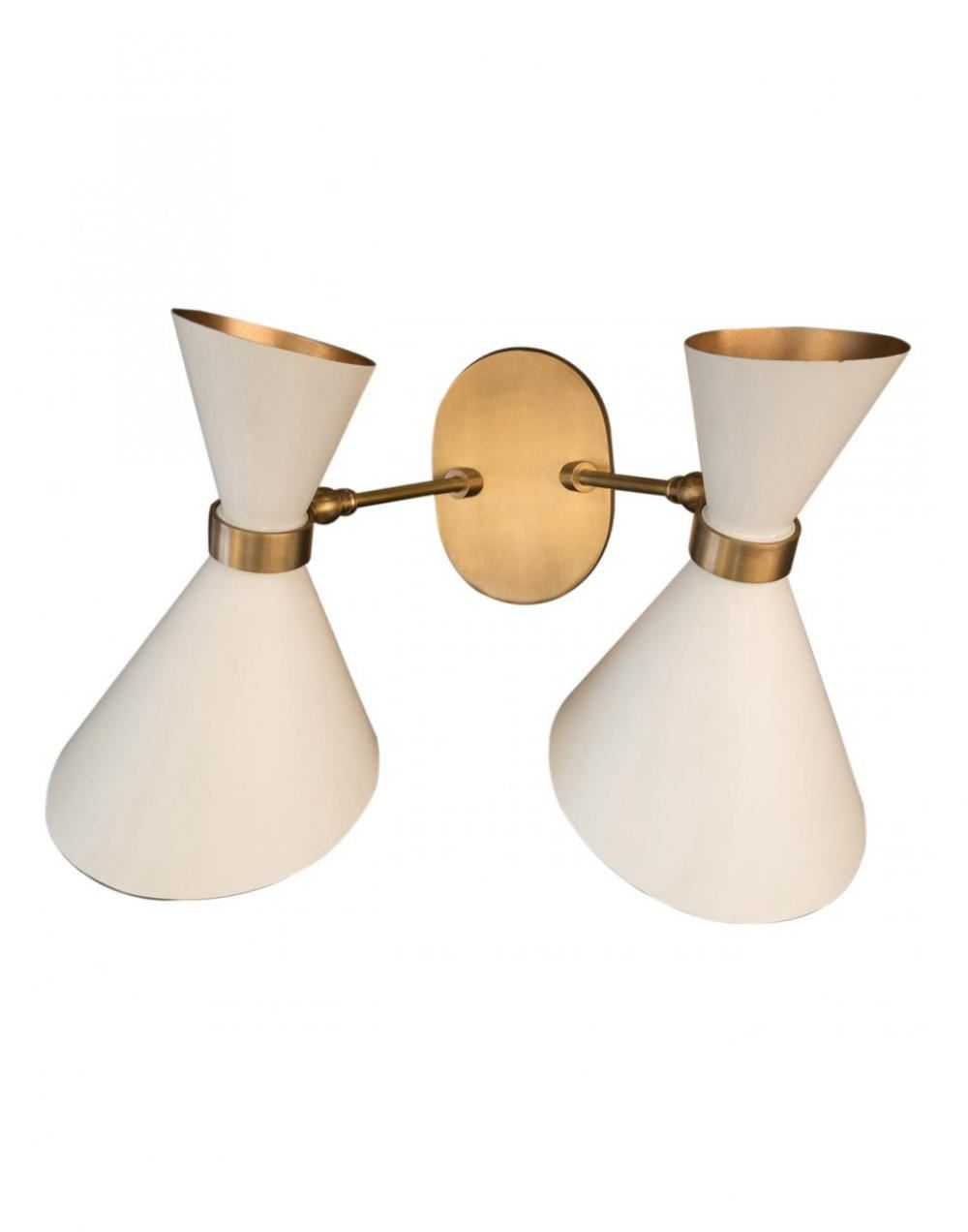 Peggy Up Down Twin Wall Lamp White