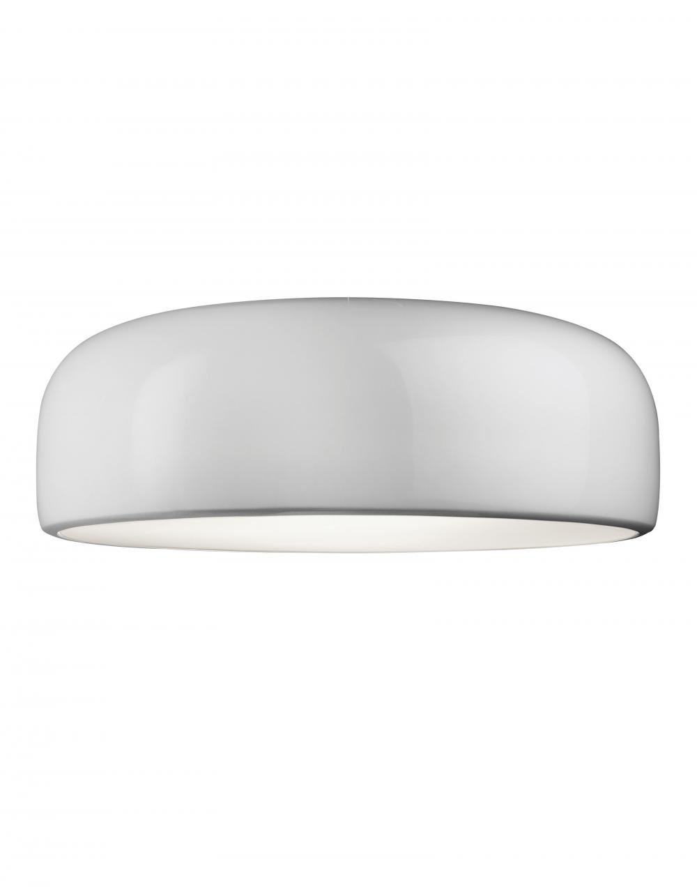 Smithfield Flush Ceiling Light White E27 Bulb