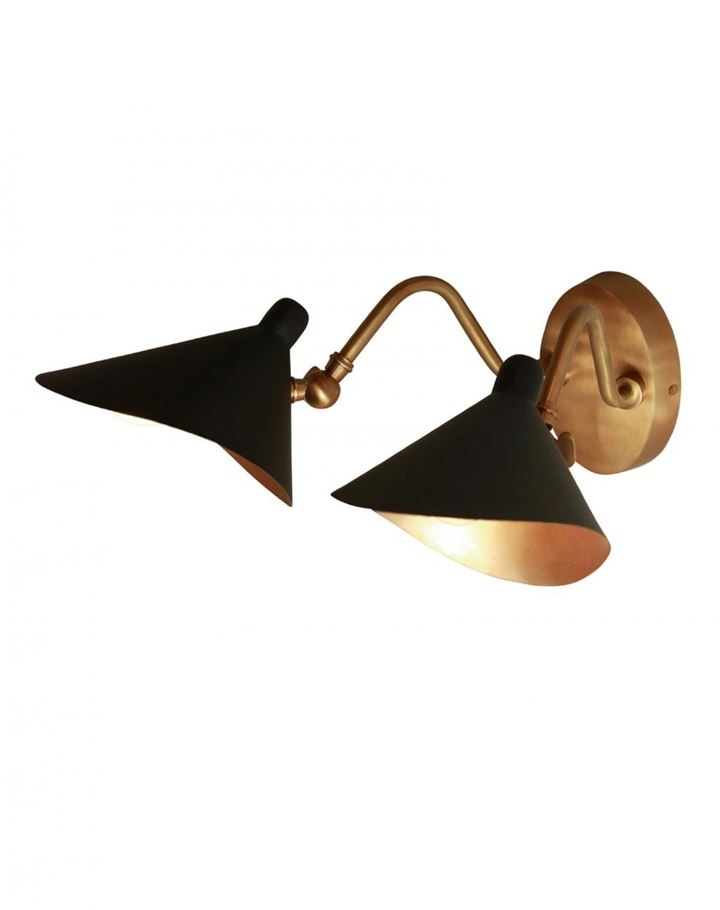 Dino Twin Wall Light Black