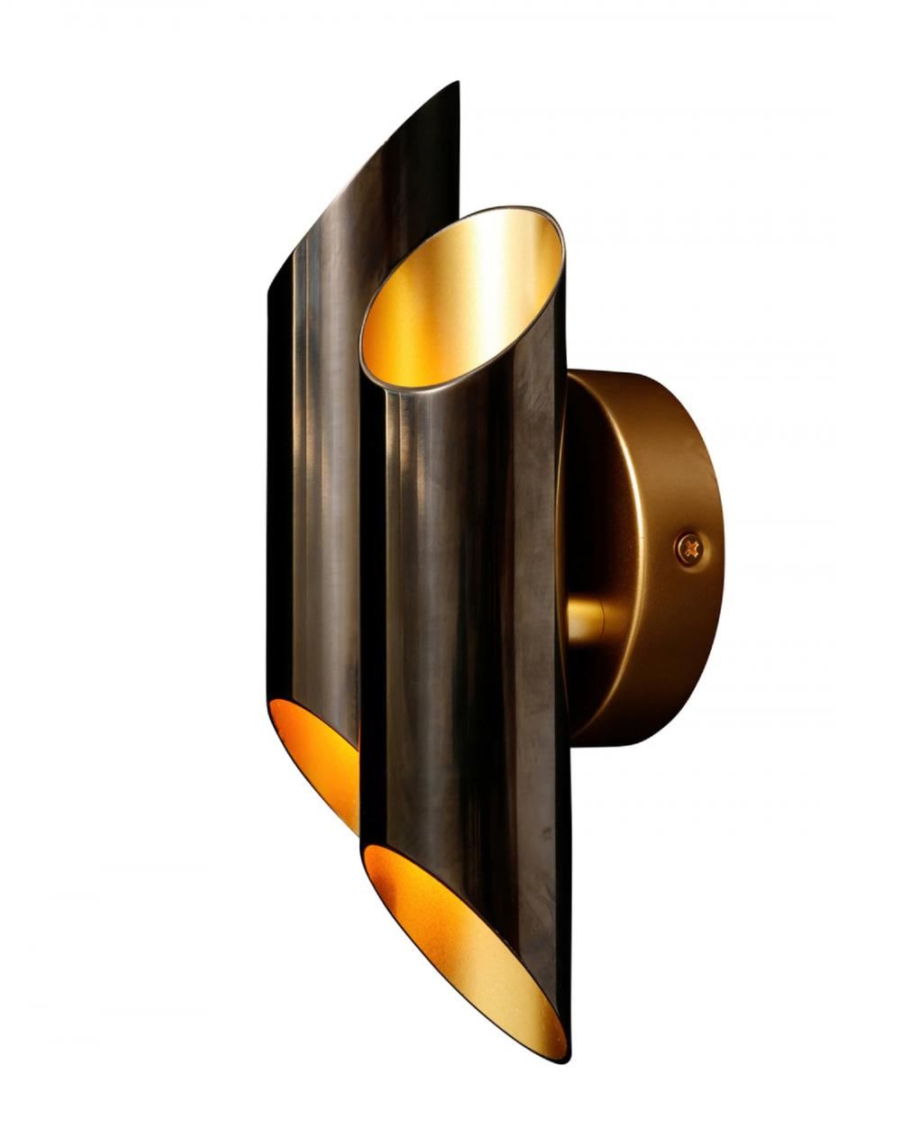 Flute Wall Light Gunmetal