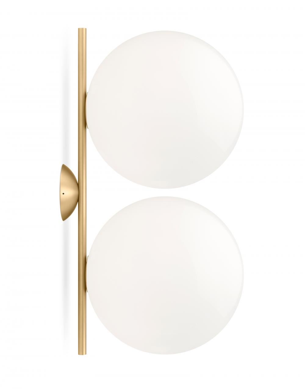 Ic Double Wall Ceiling Light Large Brass