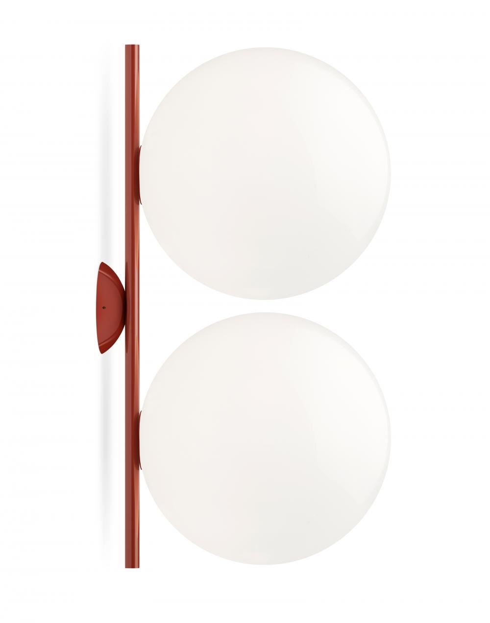 Ic Double Wall Ceiling Light Large Red Burgundy