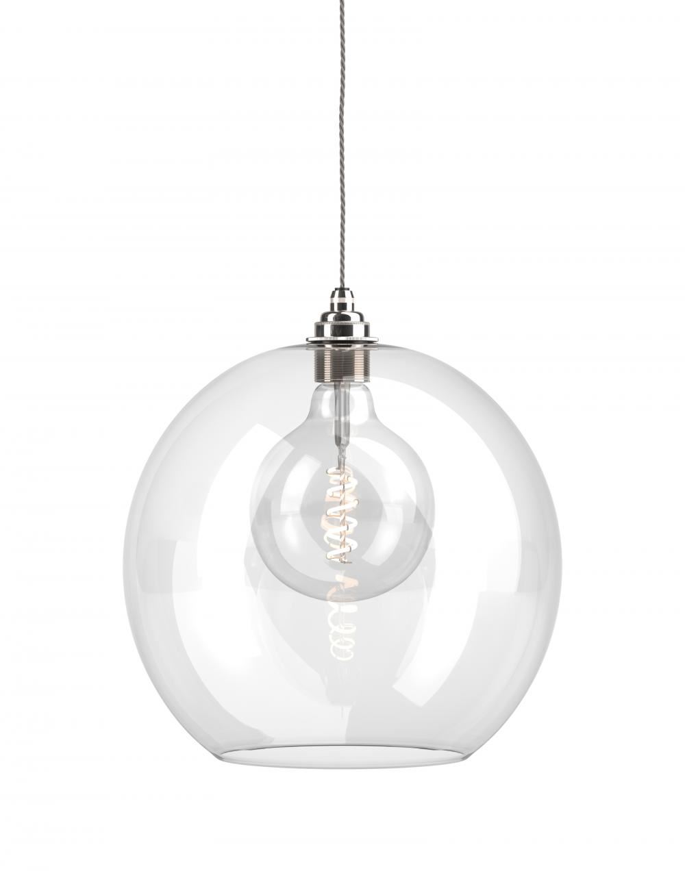 Fritz Fryer Hereford Pendant Large Clear Nickel Clear Designer Pendant Lighting