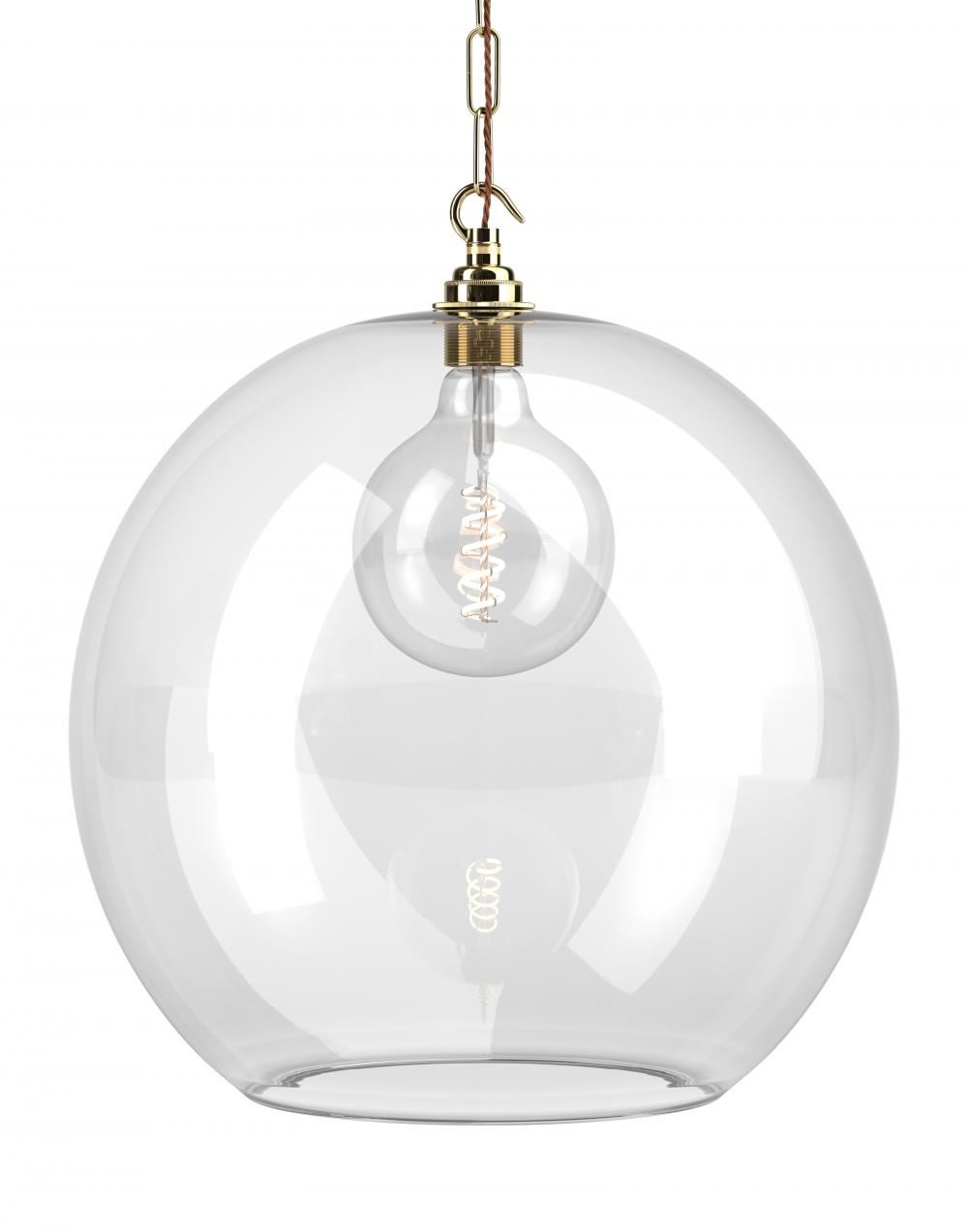 Fritz Fryer Hereford Pendant Xxl Clear Polished Brass Clear Designer Pendant Lighting