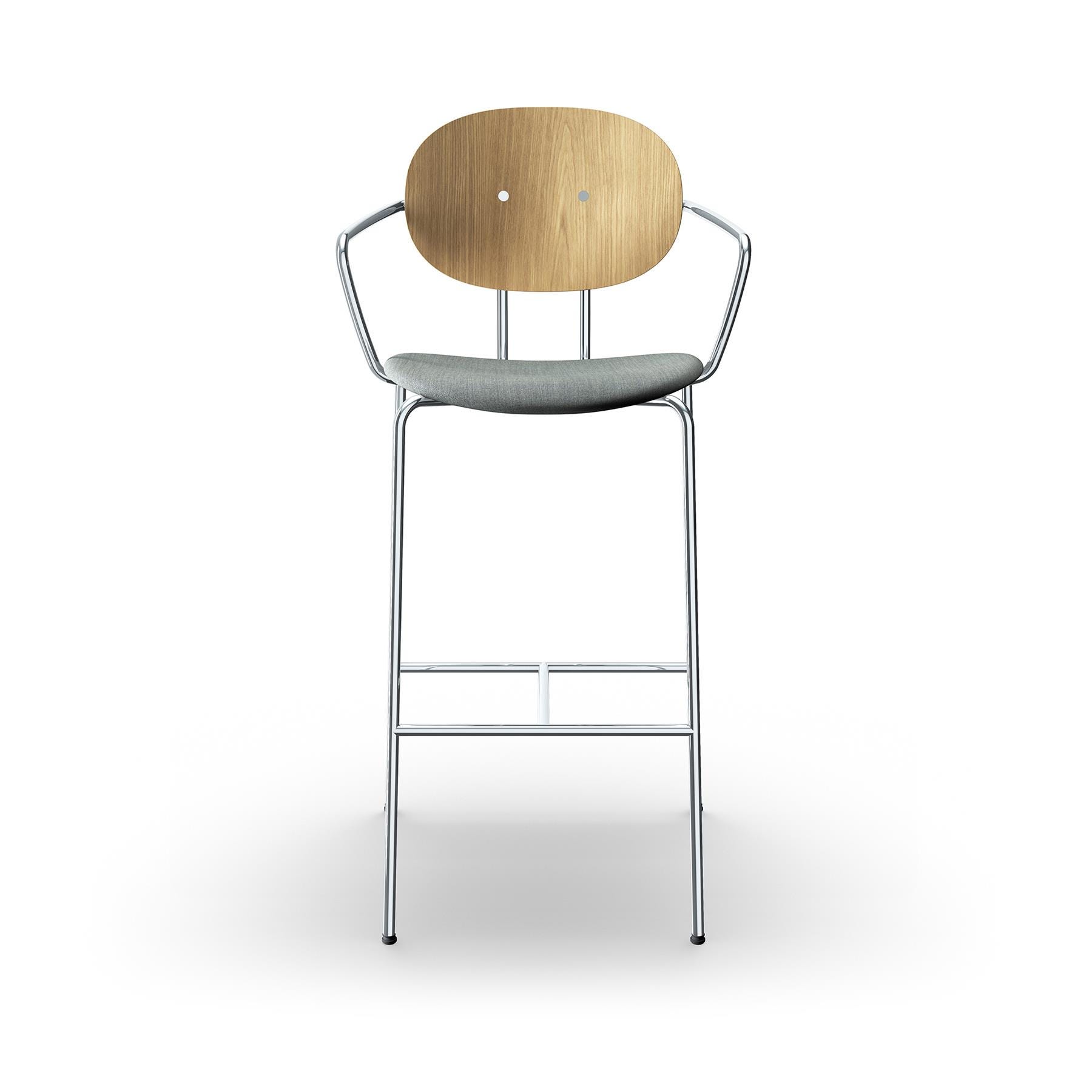 Sibast Piet Hein Bar Chair With Arms Chrome White Oiled Oak Remix 133 Kitchen Counter Stool Grey Designer Furniture From Holloways Of Ludlow