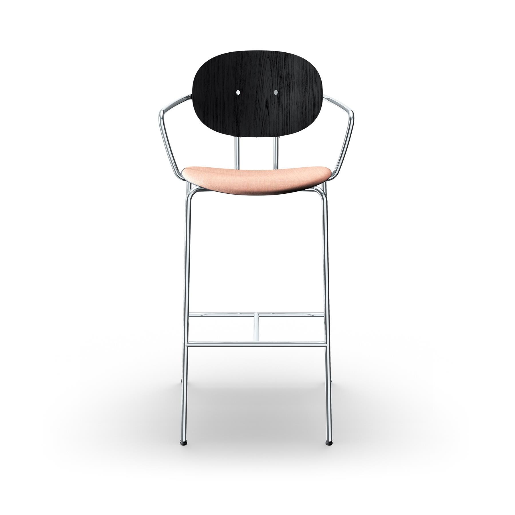 Sibast Piet Hein Bar Chair With Arms Chrome Black Oak Remix 612 Kitchen Counter Stool Pink Designer Furniture From Holloways Of Ludlow