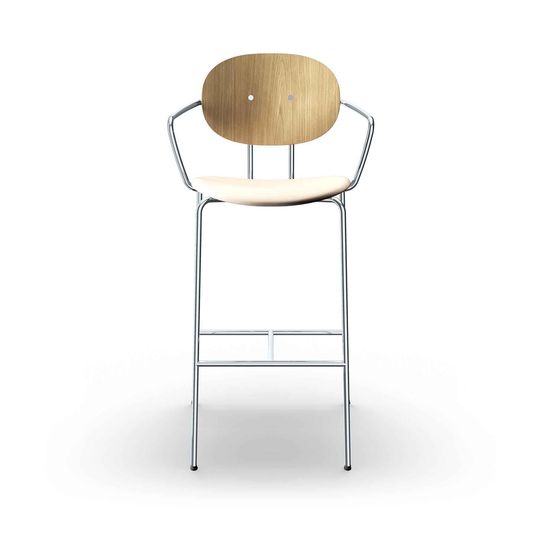 Sibast Piet Hein Bar Chair With Arms Chrome White Oiled Oak Ultra Honey Kitchen Counter Stool Cream Designer Furniture From Holloways Of Ludlow