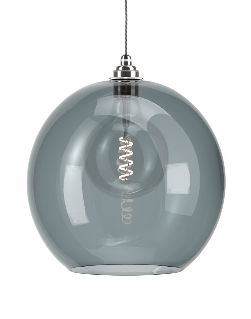 Fritz Fryer Hereford Pendant Xl Smoked Nickel Grey Designer Pendant Lighting