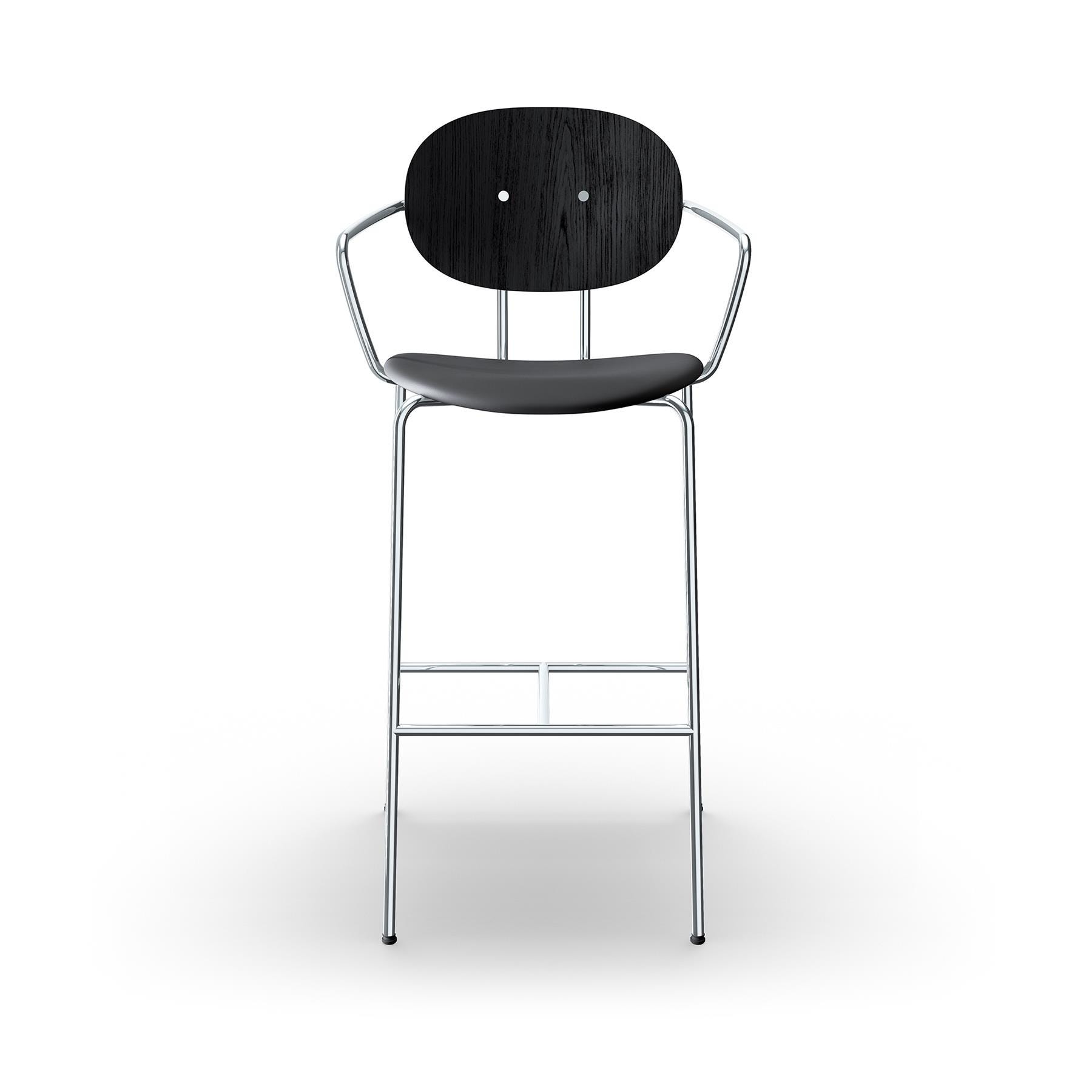 Sibast Piet Hein Bar Chair With Arms Chrome Black Oak Ultra Anthrazite Kitchen Counter Stool Designer Furniture From Holloways Of Ludlow