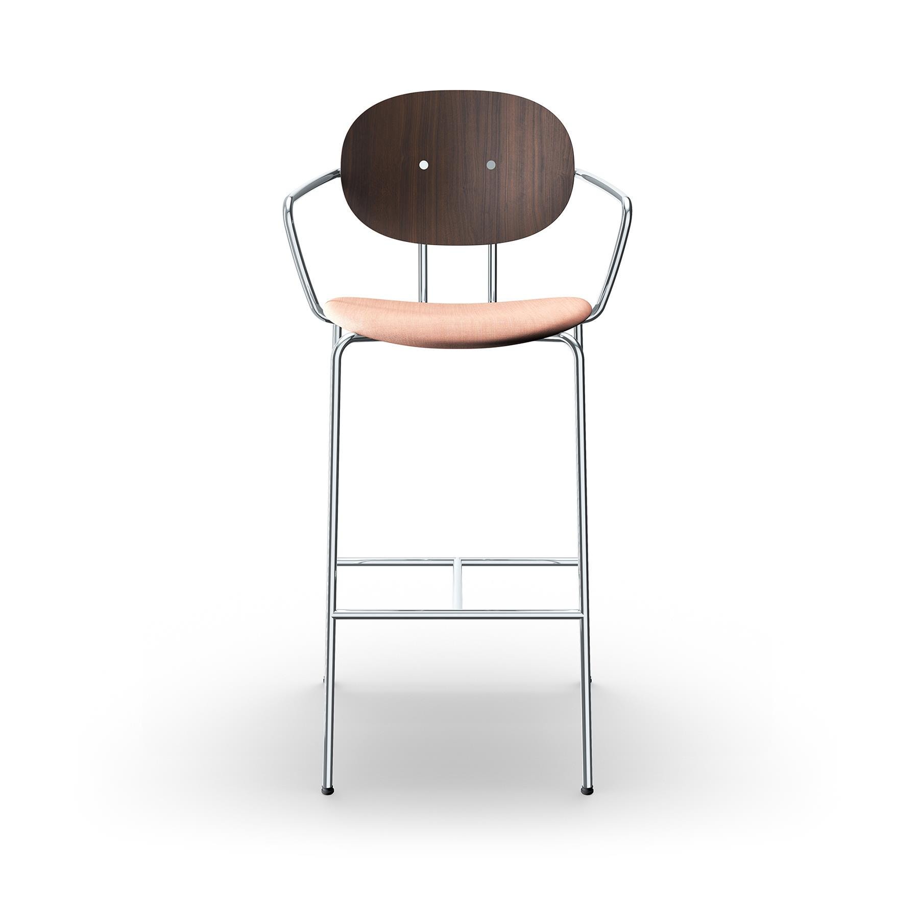 Sibast Piet Hein Bar Chair With Arms Chrome Walnut Remix 612 High Bar Stool Pink Designer Furniture From Holloways Of Ludlow