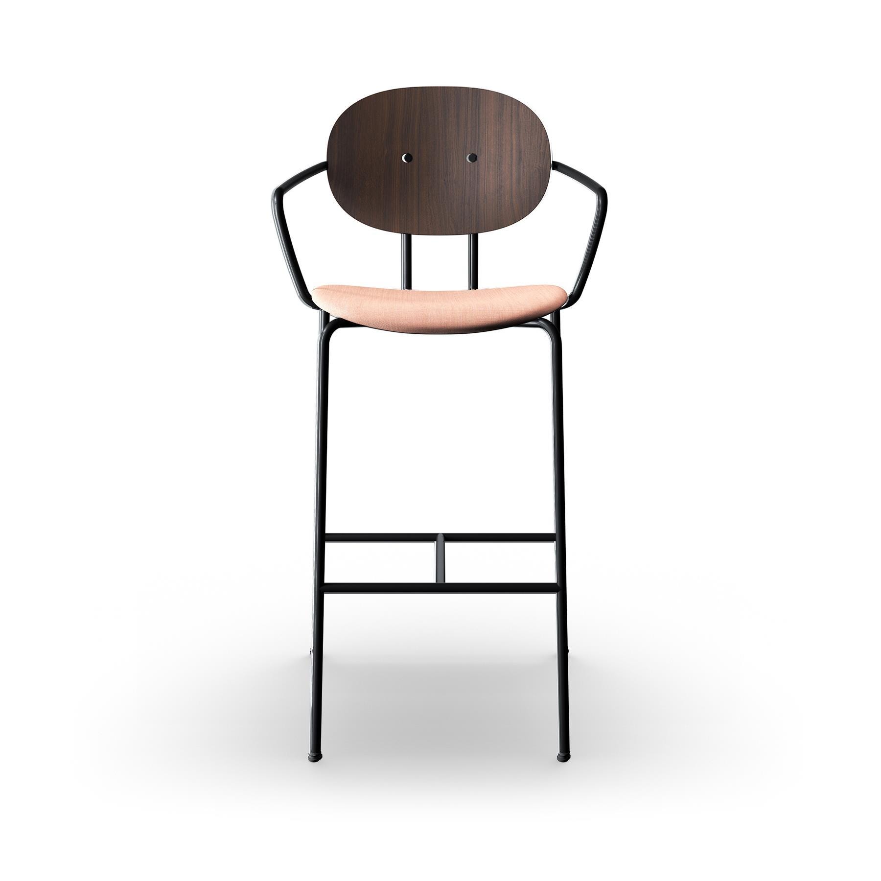 Sibast Piet Hein Bar Chair With Arms Black Steel Walnut Remix 612 Kitchen Counter Stool Pink Designer Furniture From Holloways Of Ludlow