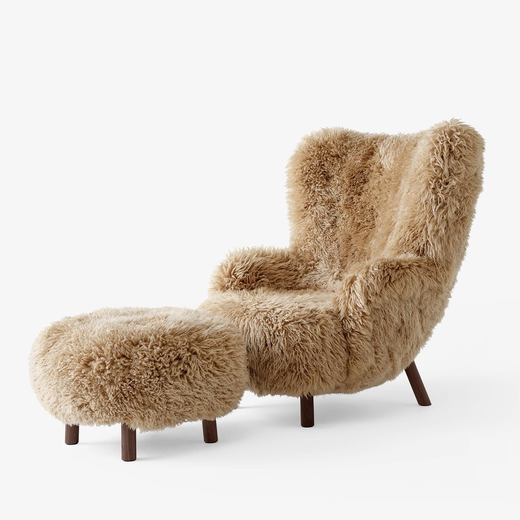 Tradition Petra Sheepskin Honey 50mm Collection Vb3 Walnut Add Ottoman Brown Designer Furniture From Holloways Of Ludlow