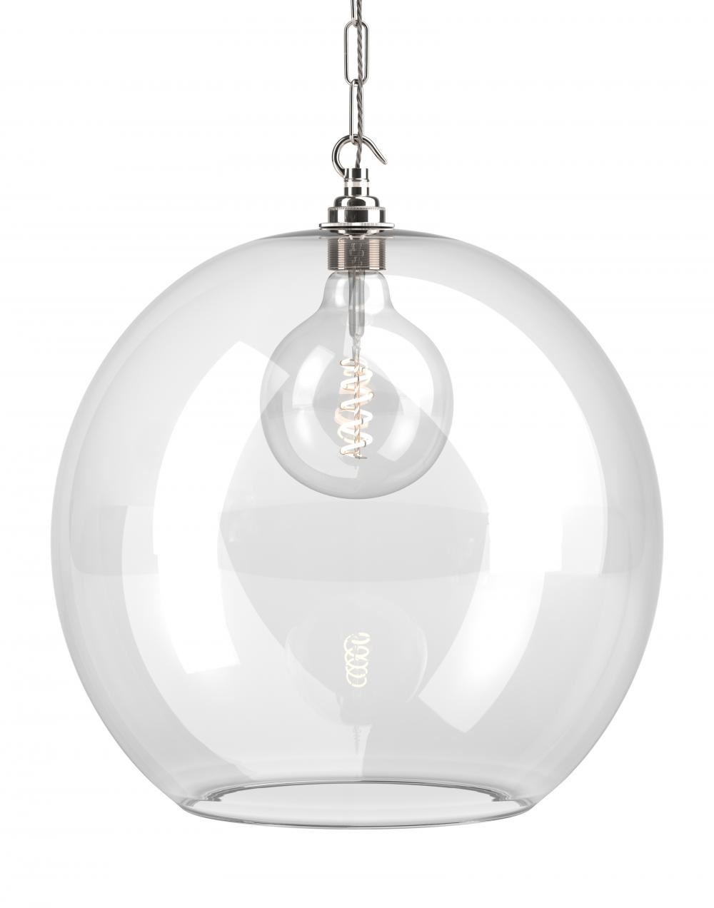 Fritz Fryer Hereford Pendant Xxl Clear Nickel Clear Designer Pendant Lighting