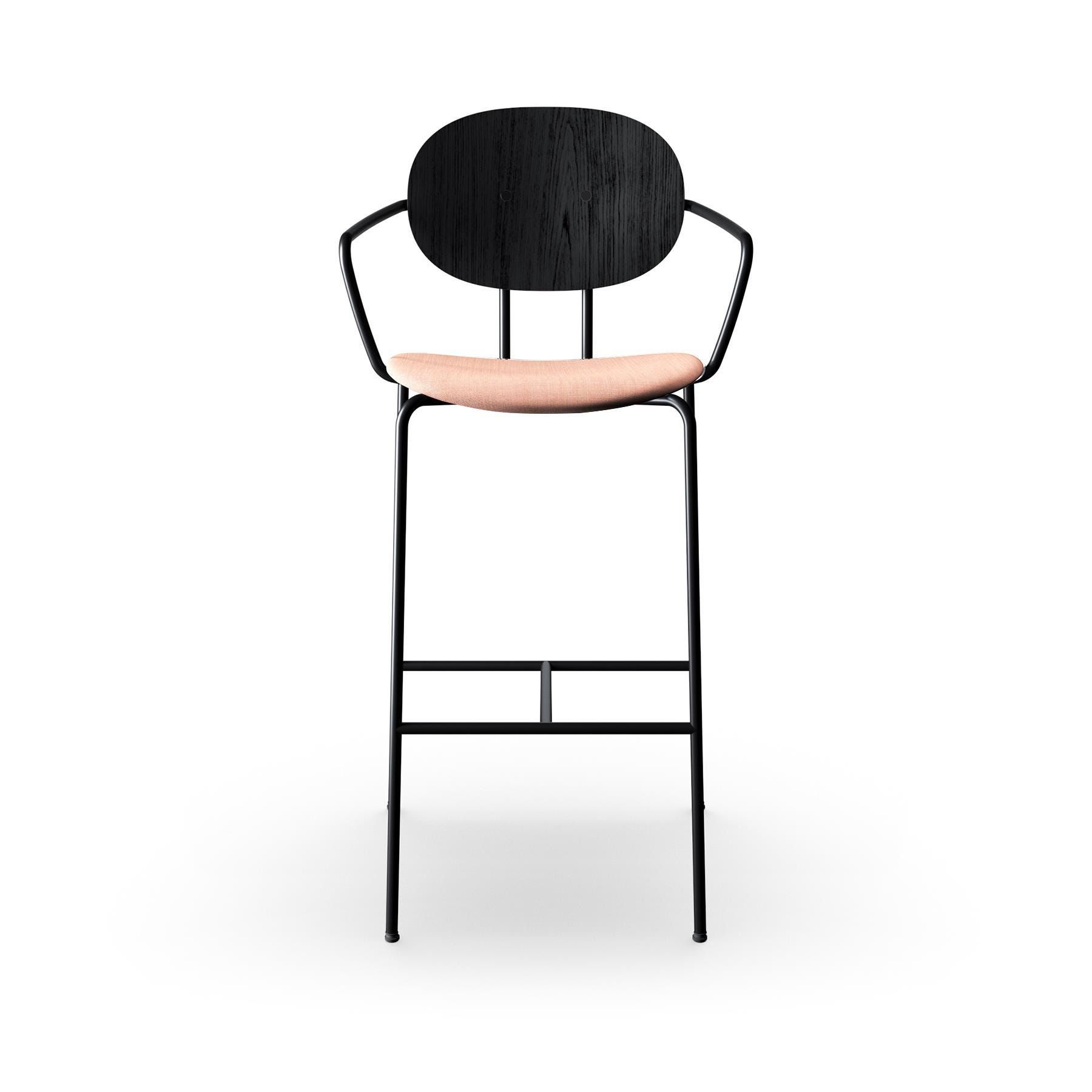 Sibast Piet Hein Bar Chair With Arms Black Steel Black Oak Remix 612 High Bar Stool Pink Designer Furniture From Holloways Of Ludlow