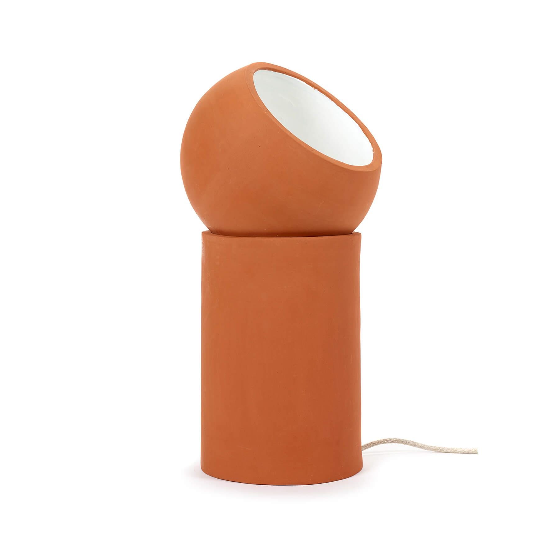 Serax Terracotta Table Lamp Medium Height 36cm Orange